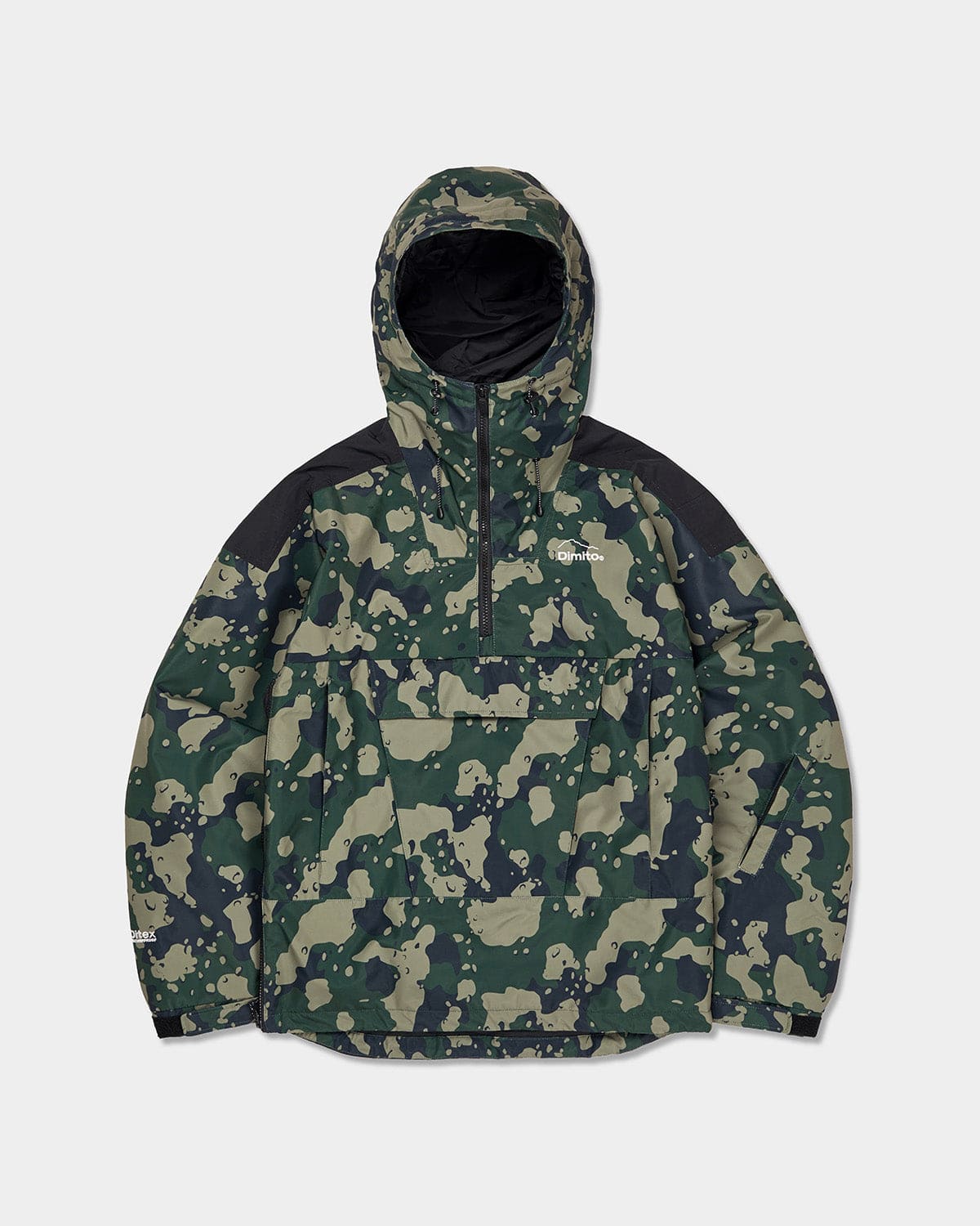 BLOCK PULLOVER JACKET OLIVE CAMO