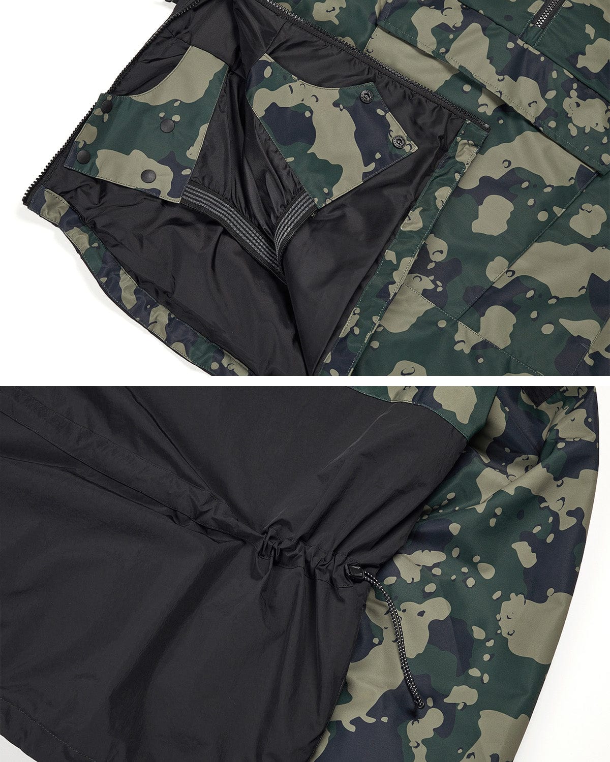 BLOCK PULLOVER JACKET OLIVE CAMO