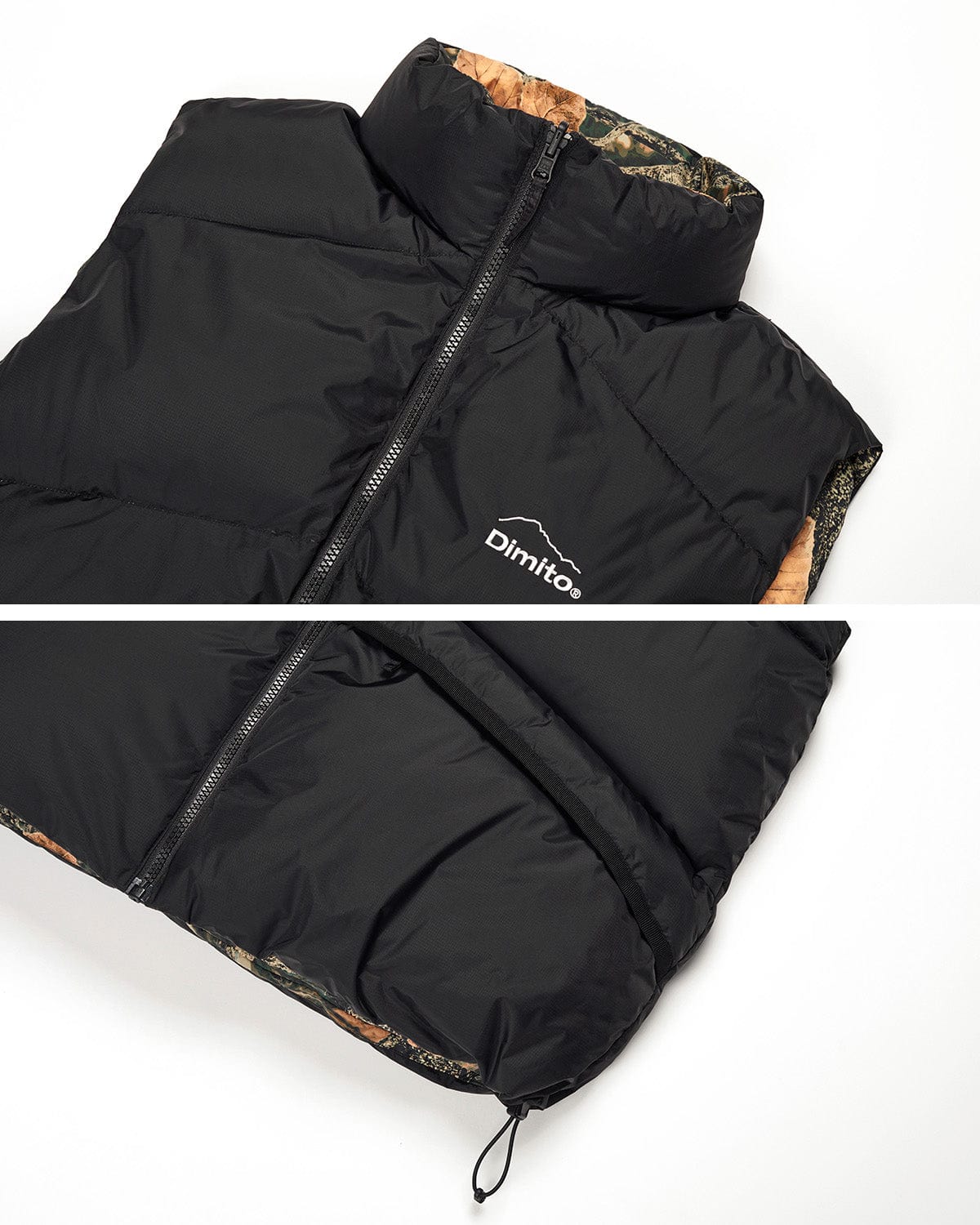 VERT 23 REVERSIBLE DOWN VEST BLACK