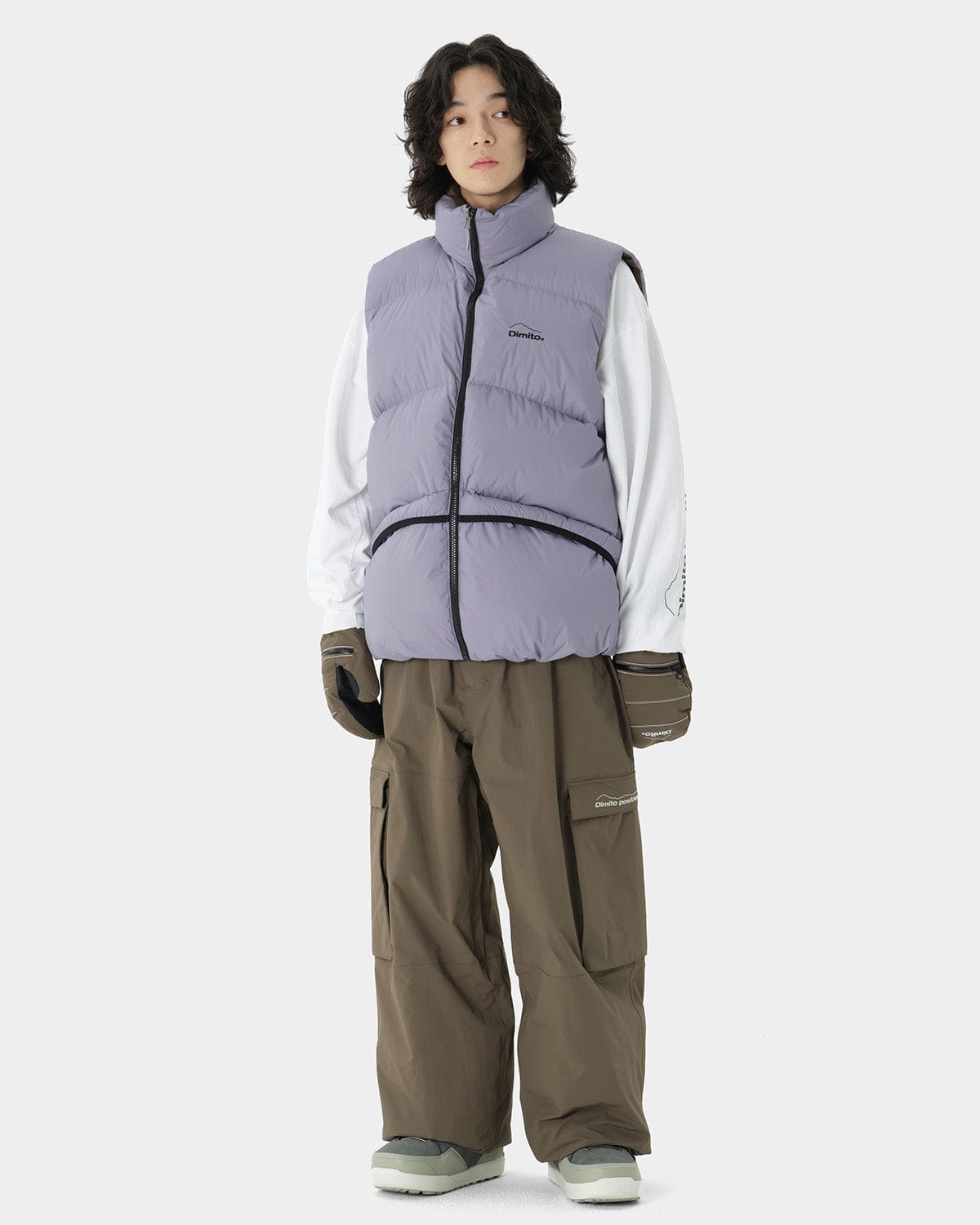 VERT 23 REVERSIBLE DOWN VEST PURPLE ASH