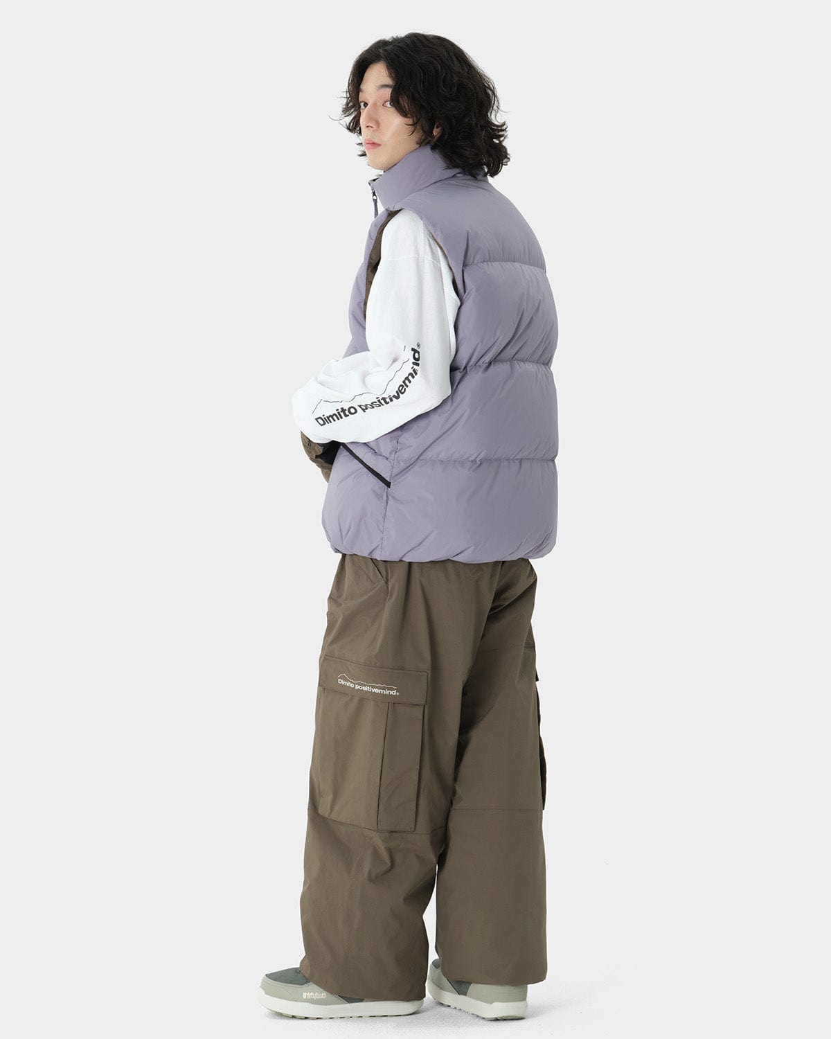 VERT 23 REVERSIBLE DOWN VEST PURPLE ASH