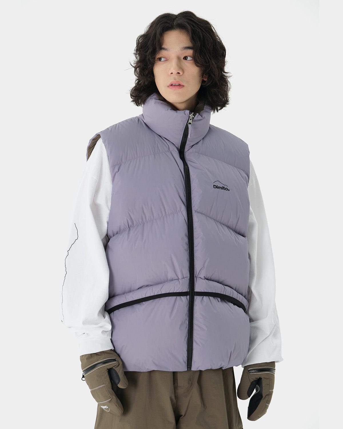 VERT 23 REVERSIBLE DOWN VEST PURPLE ASH