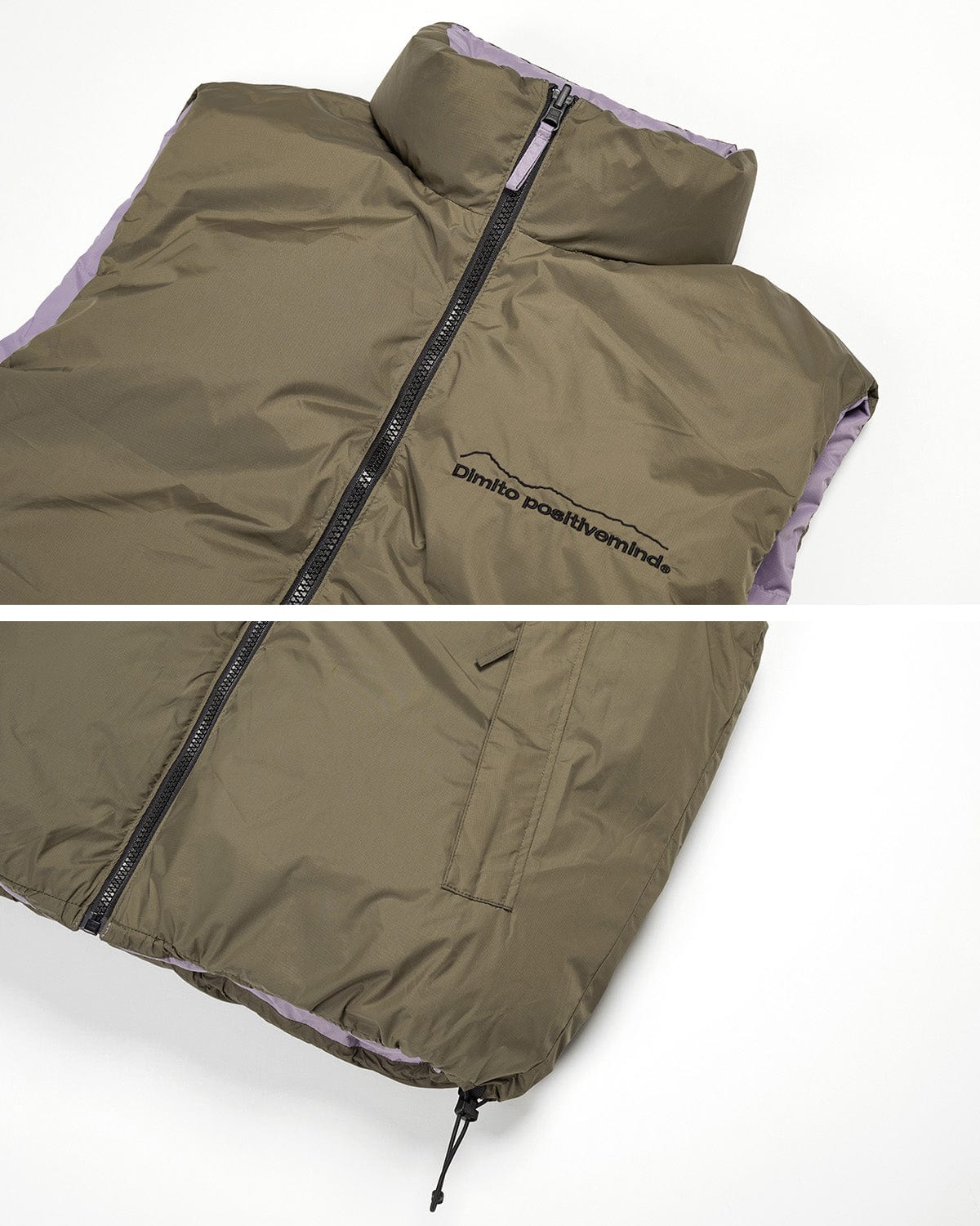 VERT 23 REVERSIBLE DOWN VEST PURPLE ASH