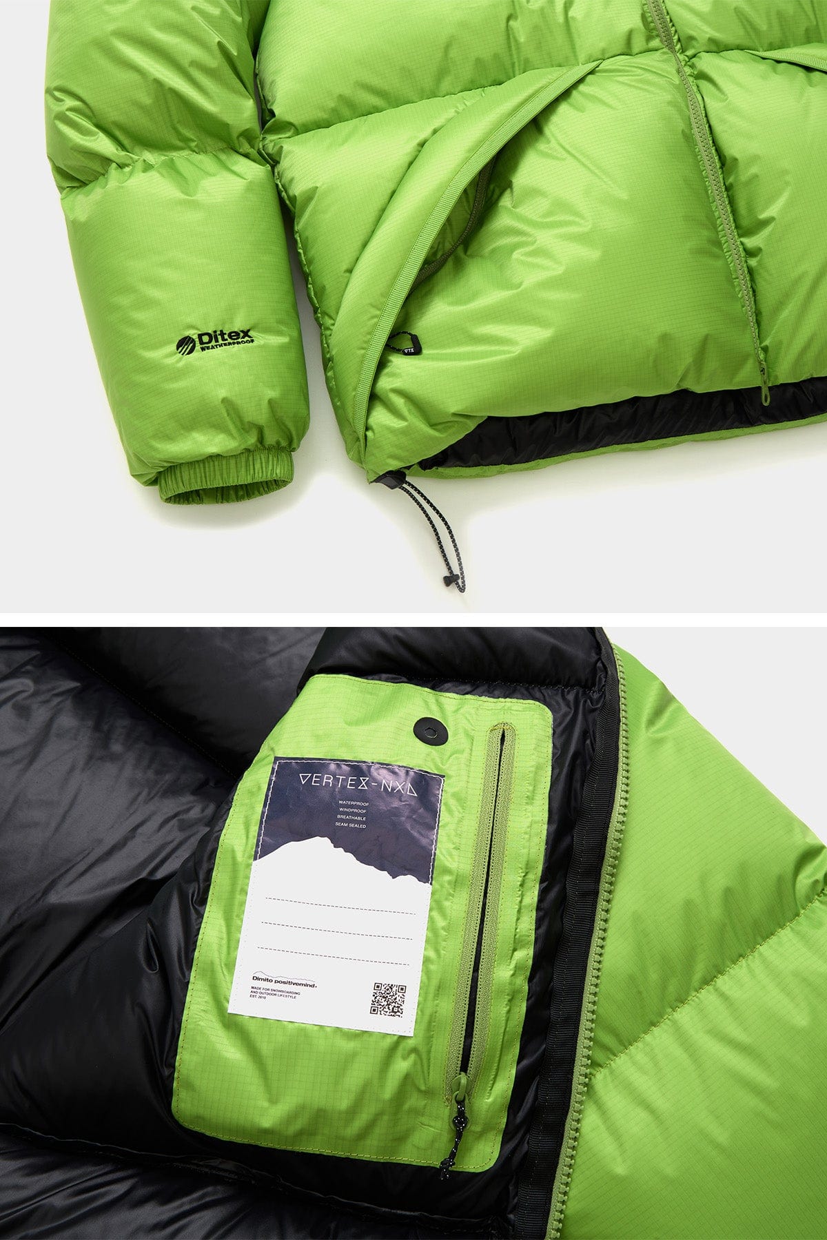 VERT 24 EASY HD DOWN JACKET OLIVE LIME