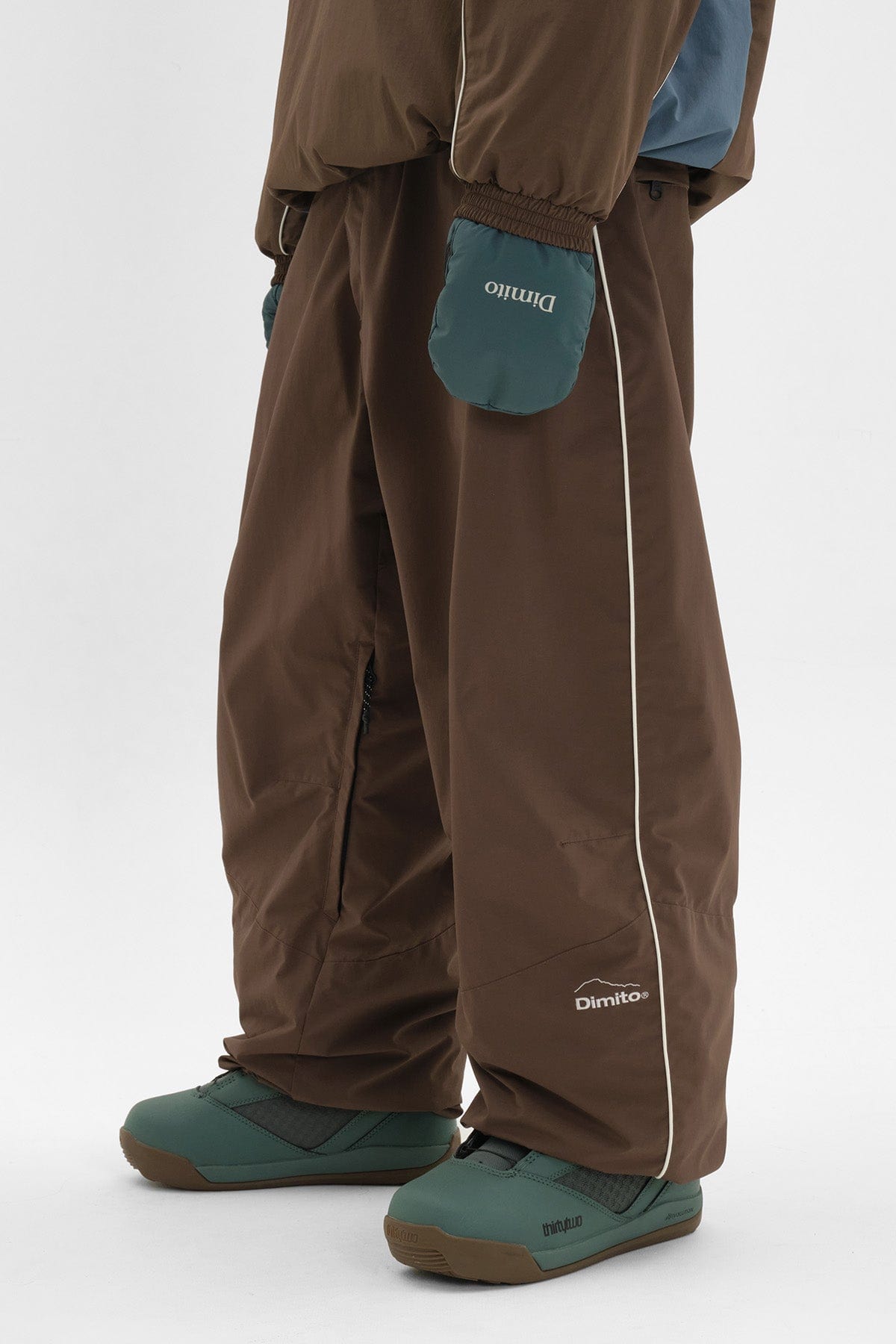 VERT AIR FORCE BANDED PANTS BROWN (Wide Fit)