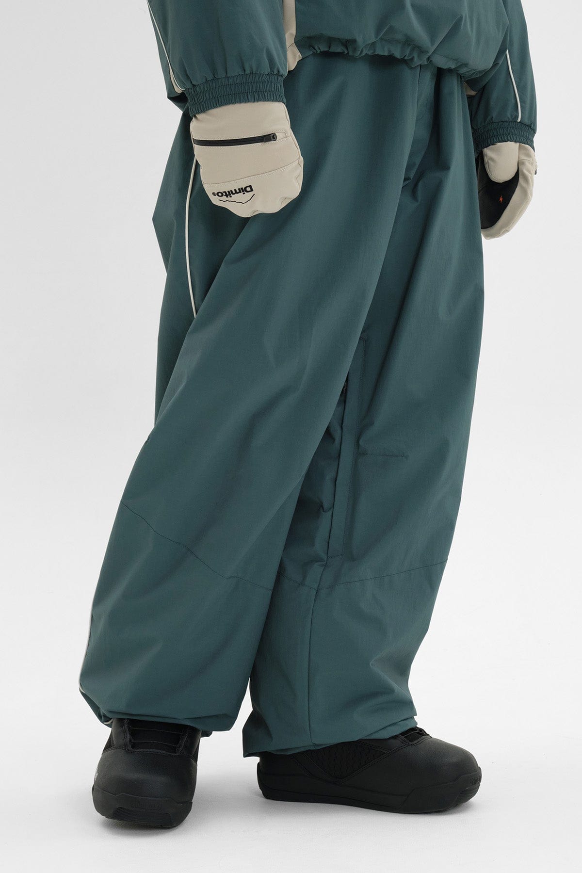 VERT AIR FORCE BANDED PANTS TEAL GREEN (Wide Fit)