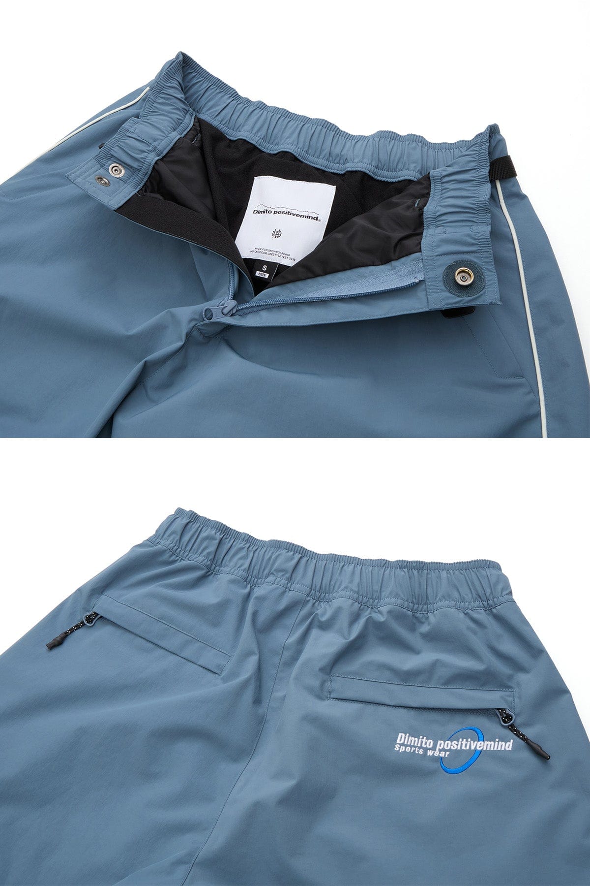 VERT AIR FORCE BANDED PANTS TEAL (Wide Fit)