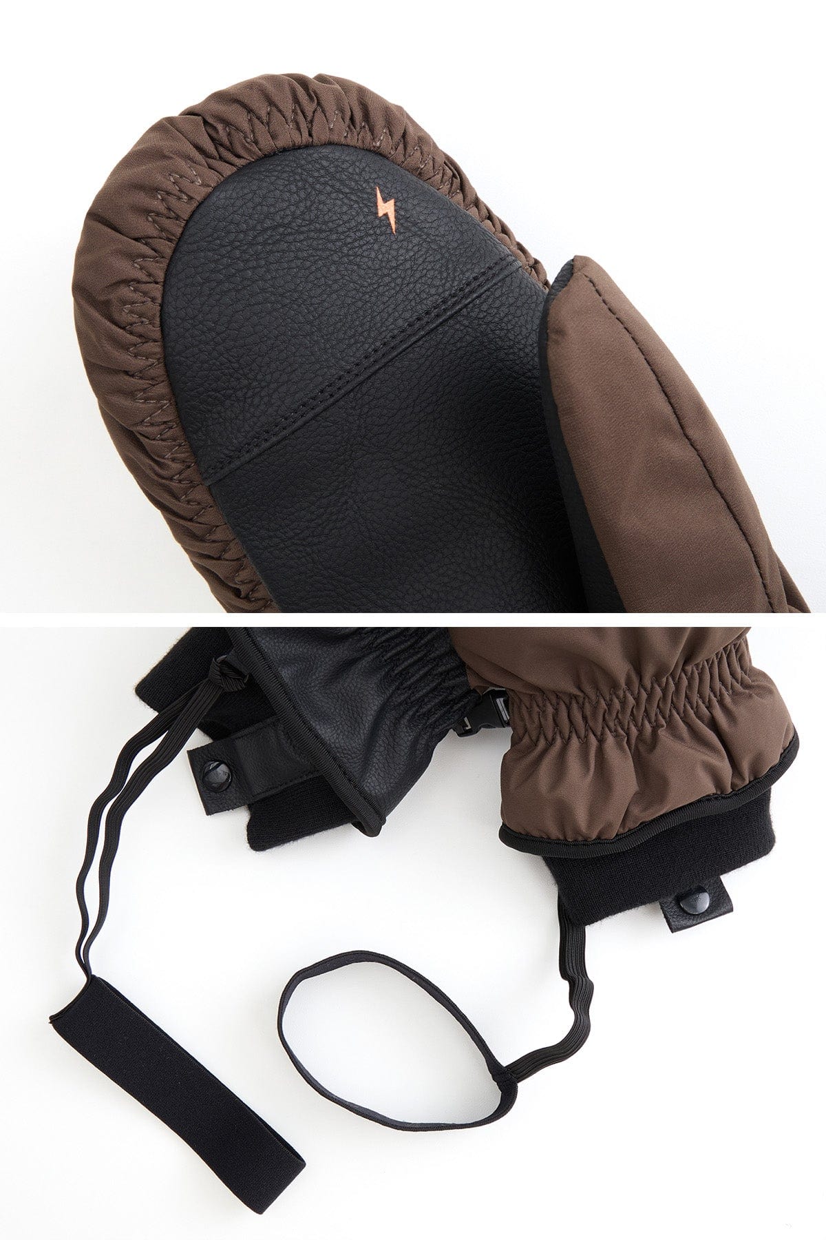 VERT AIR VENT DOWN MITTEN DARK BROWN