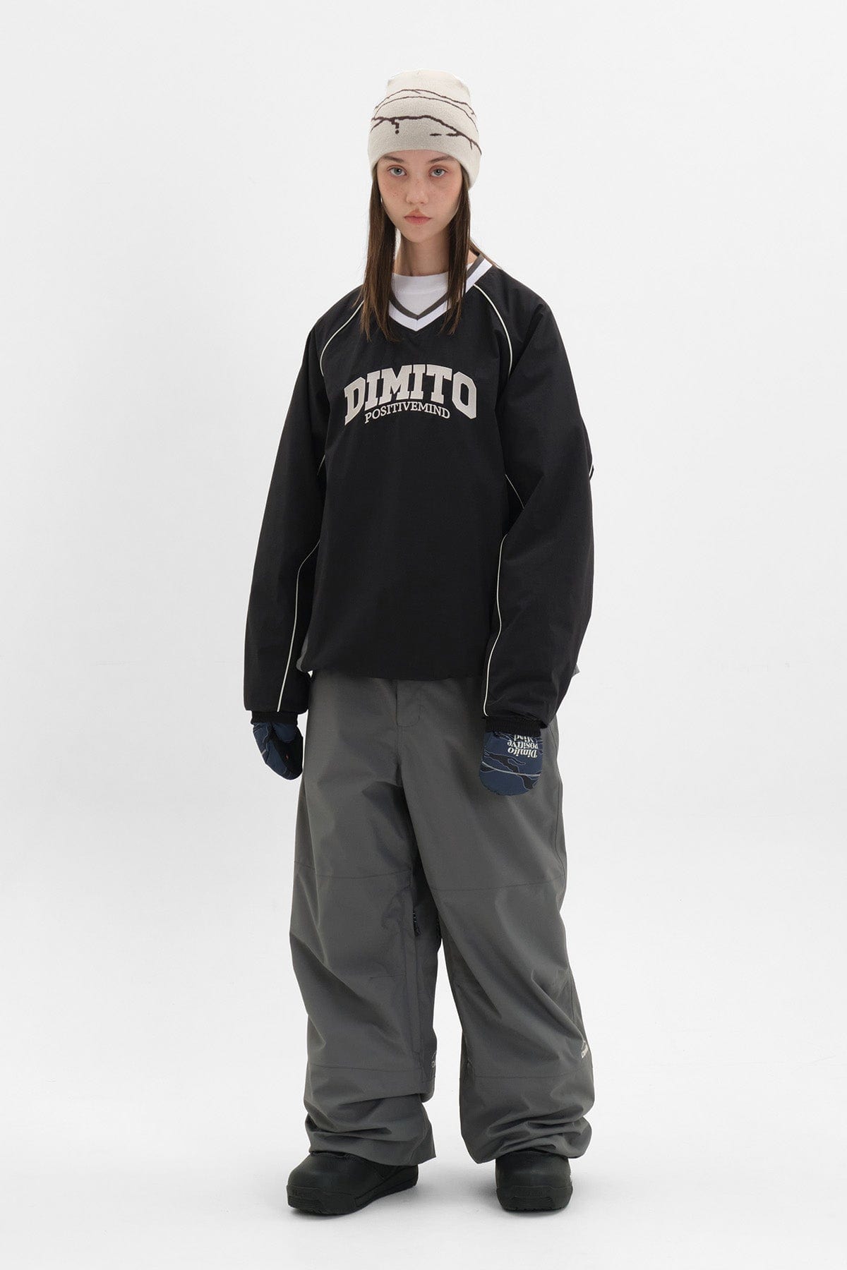 VERT BANDED BT PANTS COOL GREY