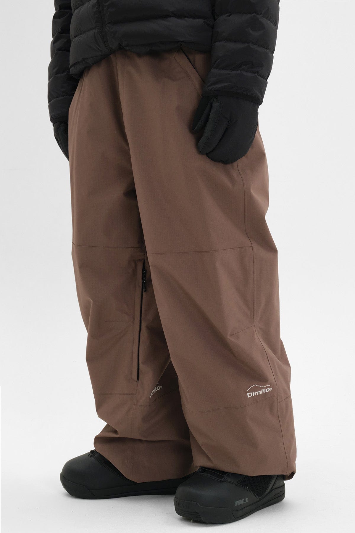 VERT BANDED BT PANTS DEEP BROWN