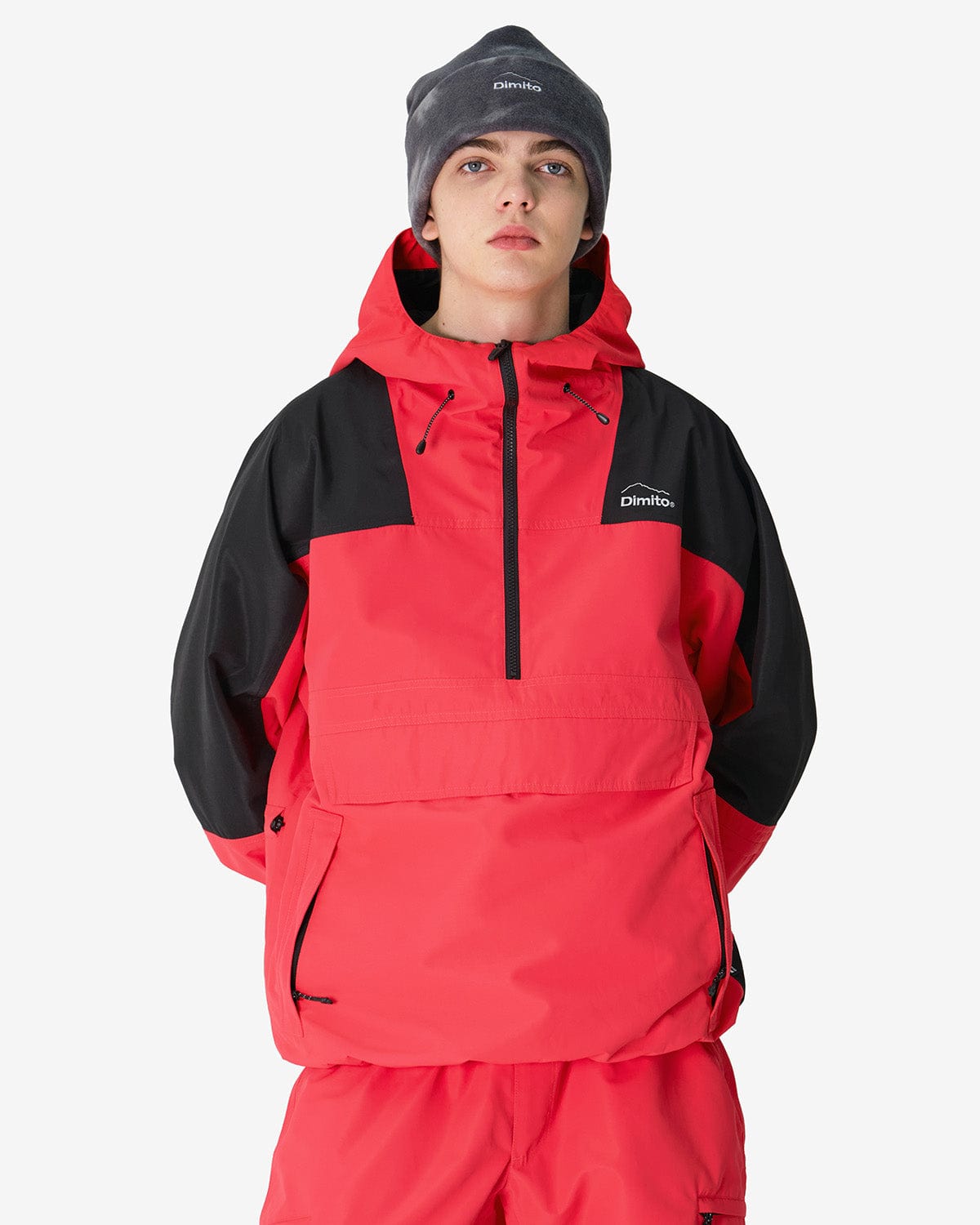 VERT BLOCK MT JACKET CRIMSON