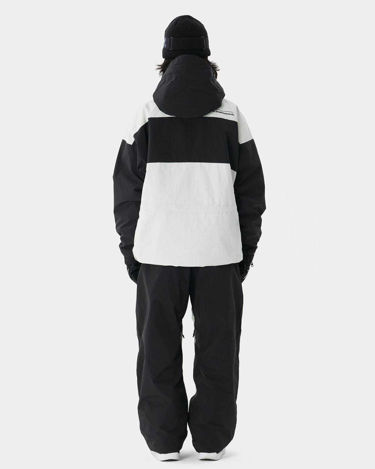 VERT BLOCK PULLOVER JACKET BLACK