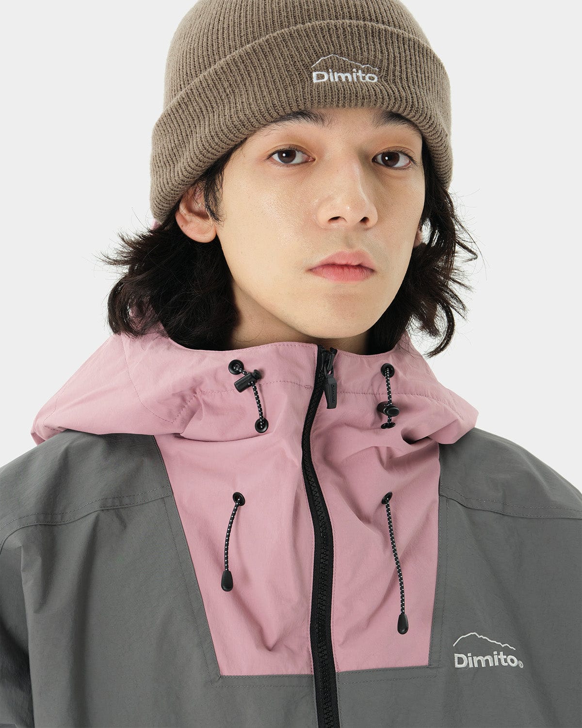 VERT BLOCK PULLOVER JACKET LILAS