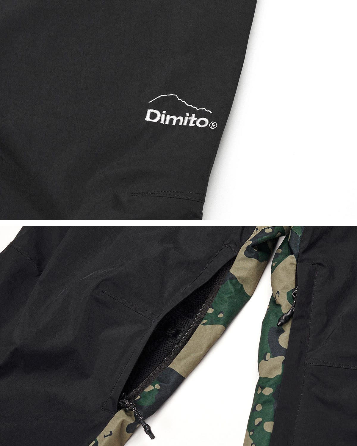 VERT BLOCK WIDE PANTS OLIVE CAMO (Semi Wide Fit)