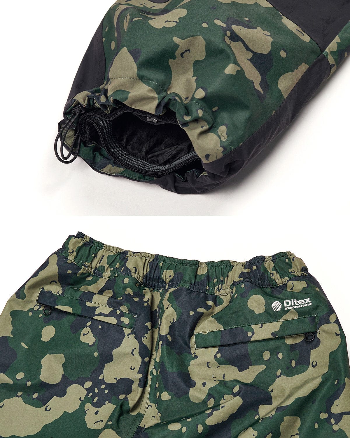 VERT BLOCK WIDE PANTS OLIVE CAMO (Semi Wide Fit)