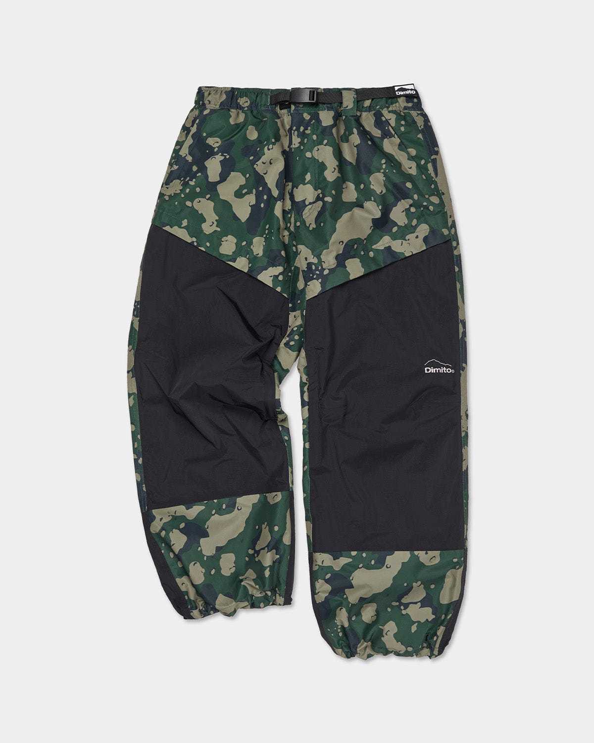 VERT BLOCK WIDE PANTS OLIVE CAMO (Semi Wide Fit)