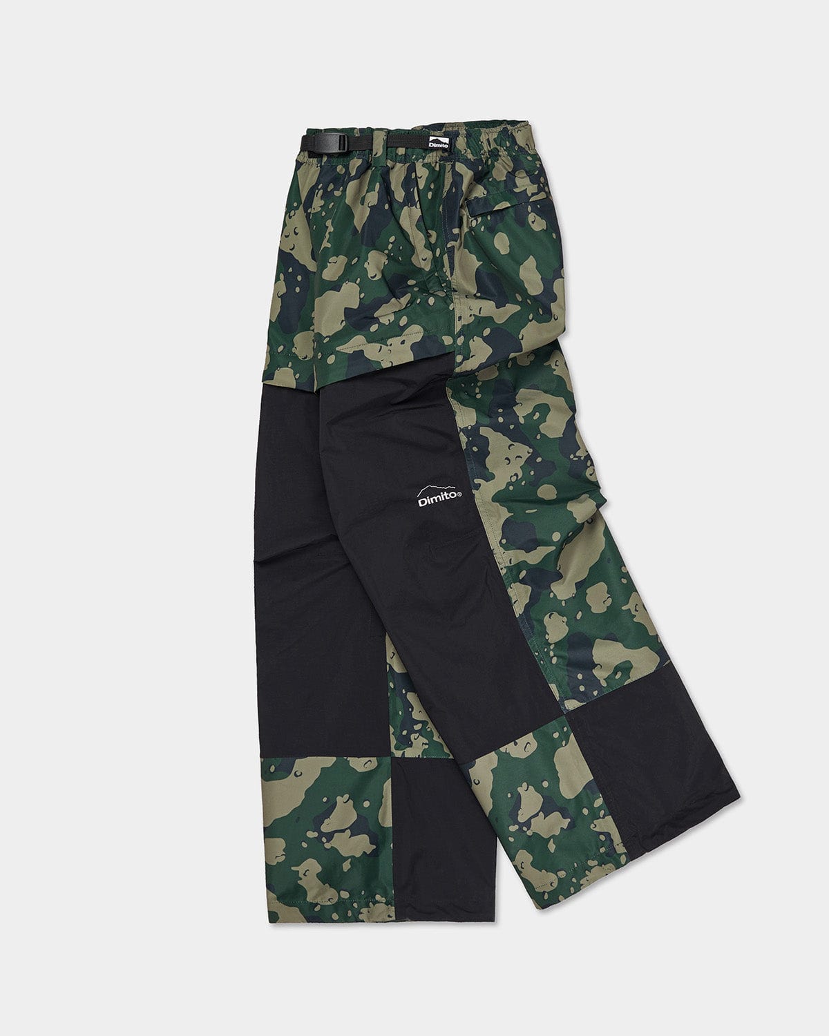 VERT BLOCK WIDE PANTS OLIVE CAMO (Semi Wide Fit)