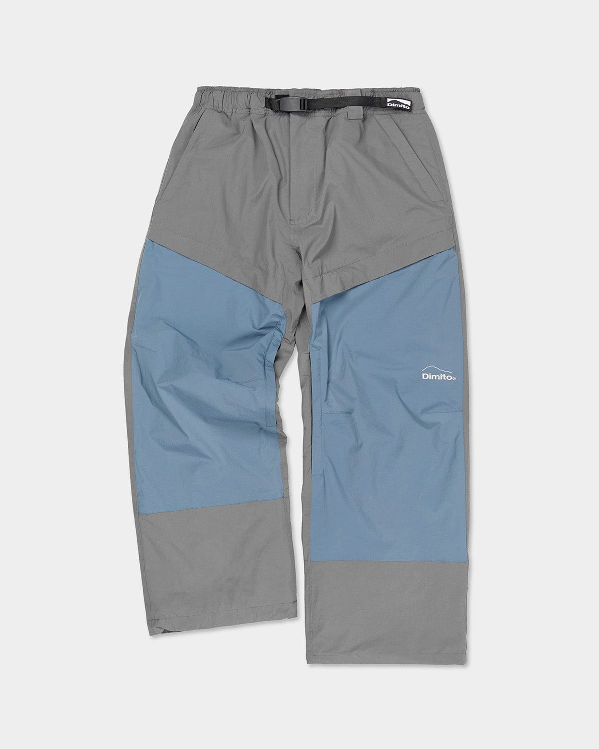 VERT BLOCK WIDE PANTS STEEL GREY (Semi Wide Fit)