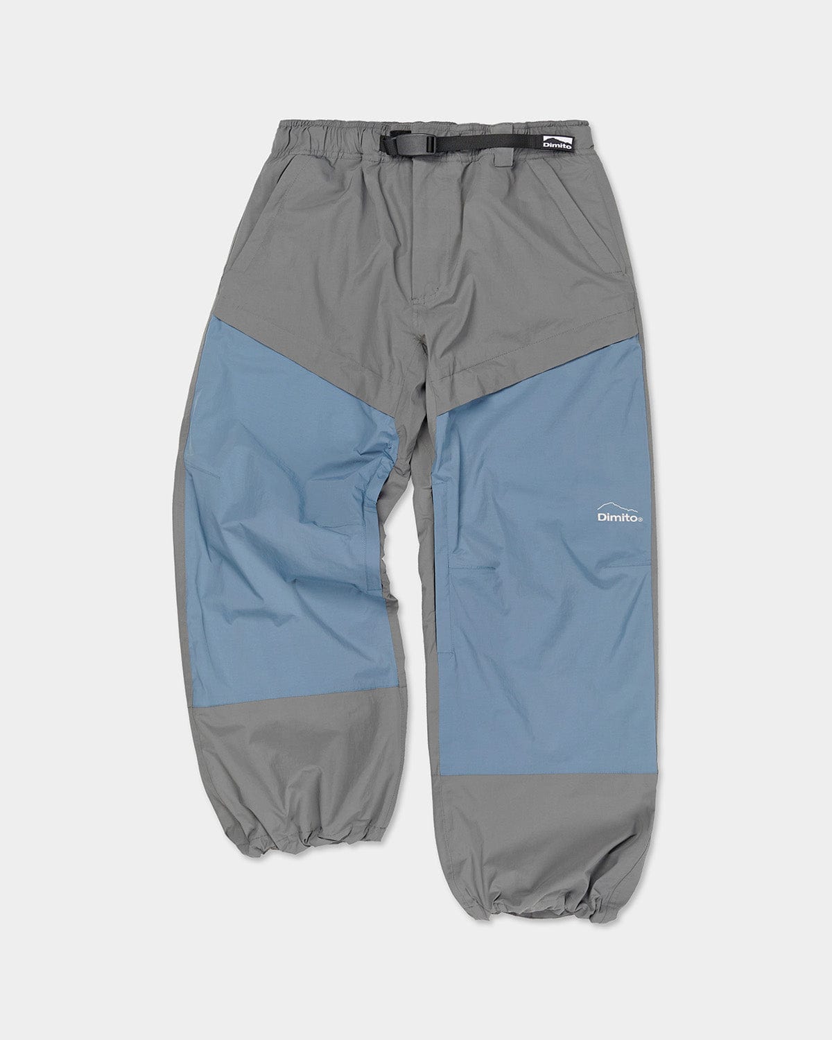 VERT BLOCK WIDE PANTS STEEL GREY (Semi Wide Fit)