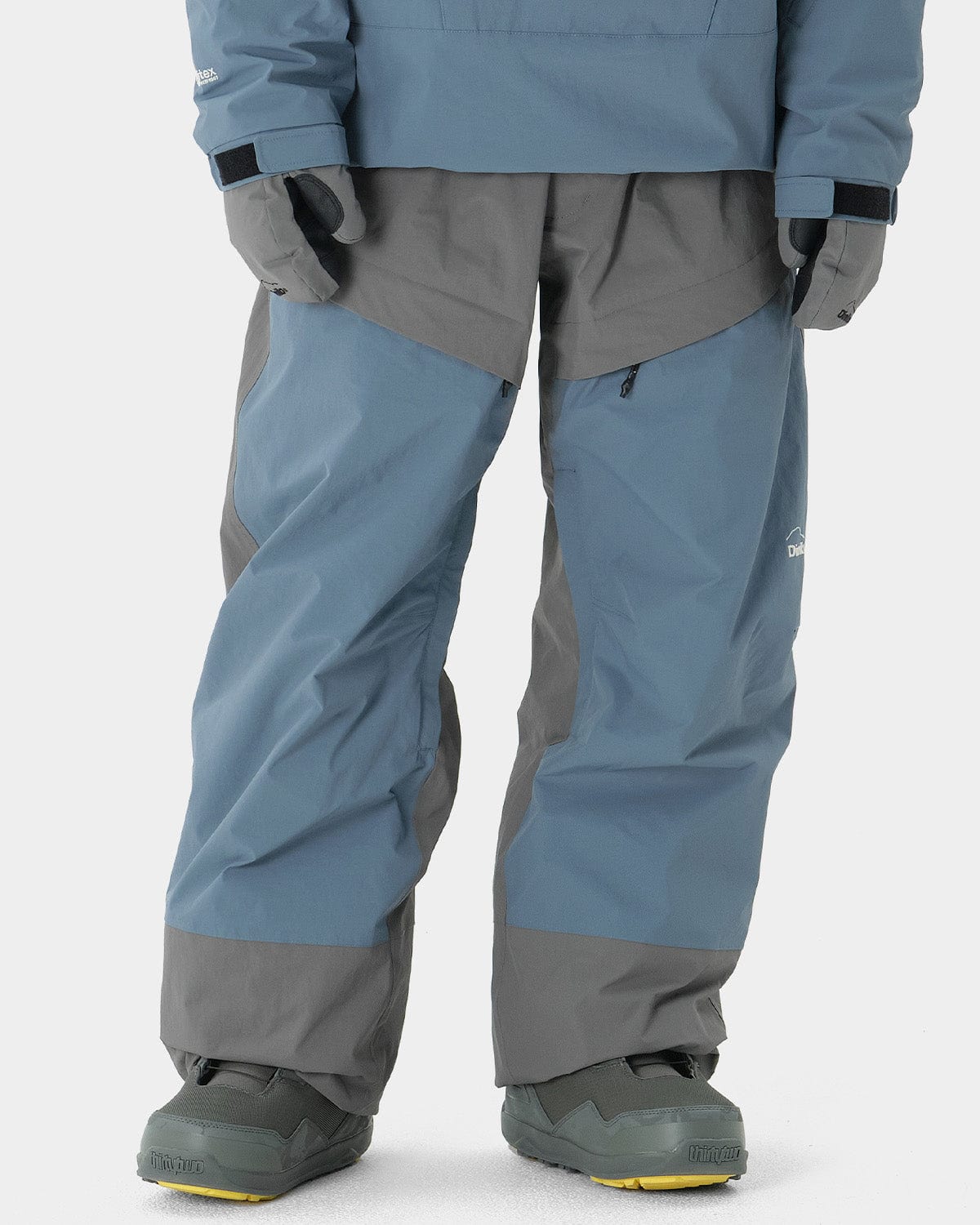 VERT BLOCK WIDE PANTS STEEL GREY (Semi Wide Fit)