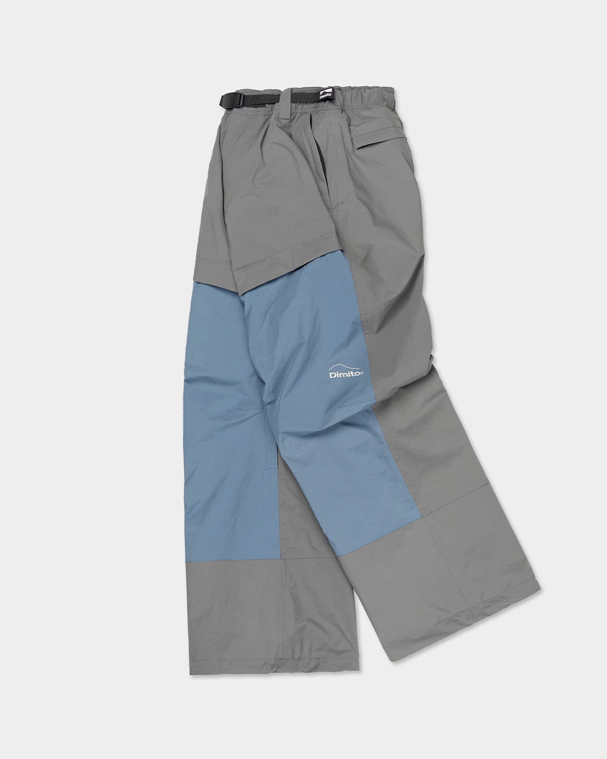 VERT BLOCK WIDE PANTS STEEL GREY (Semi Wide Fit)