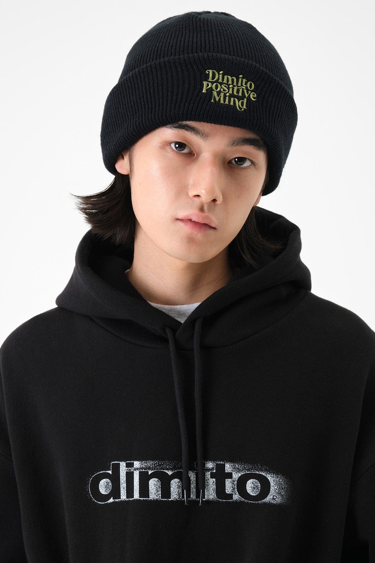 VERT BLURRY LOGO HOODIE BLACK