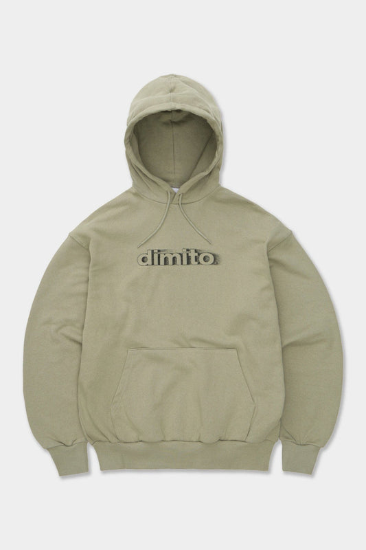 VERT BLURRY LOGO HOODIE KHAKI