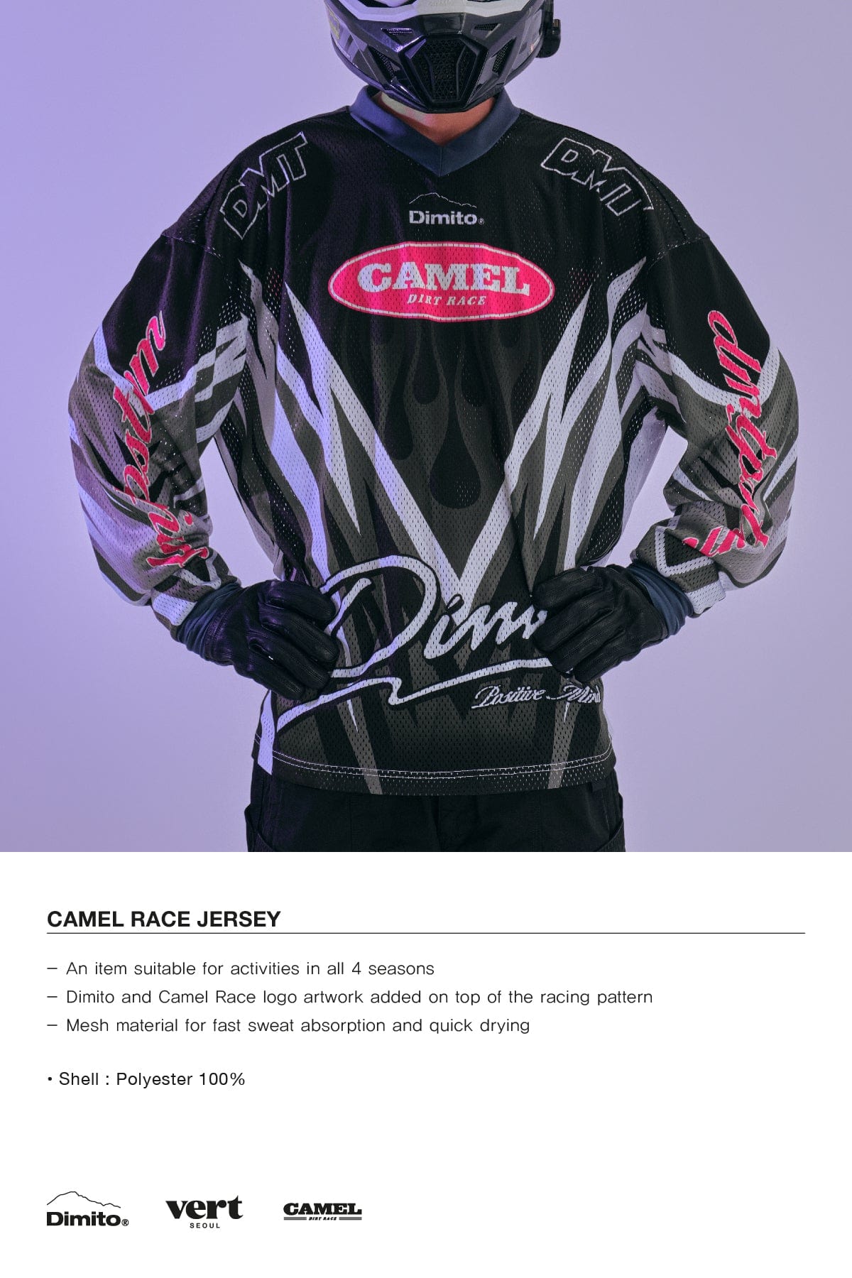 VERT CAMEL RACE JERSEY BLACK