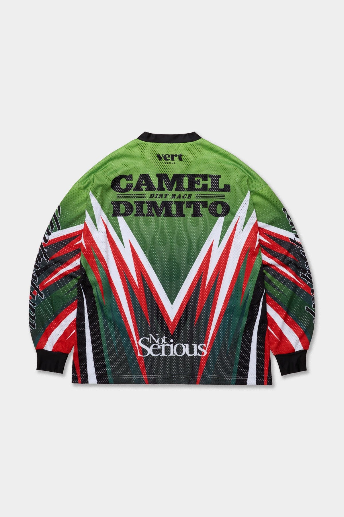 VERT CAMEL RACE JERSEY OIL GREEN