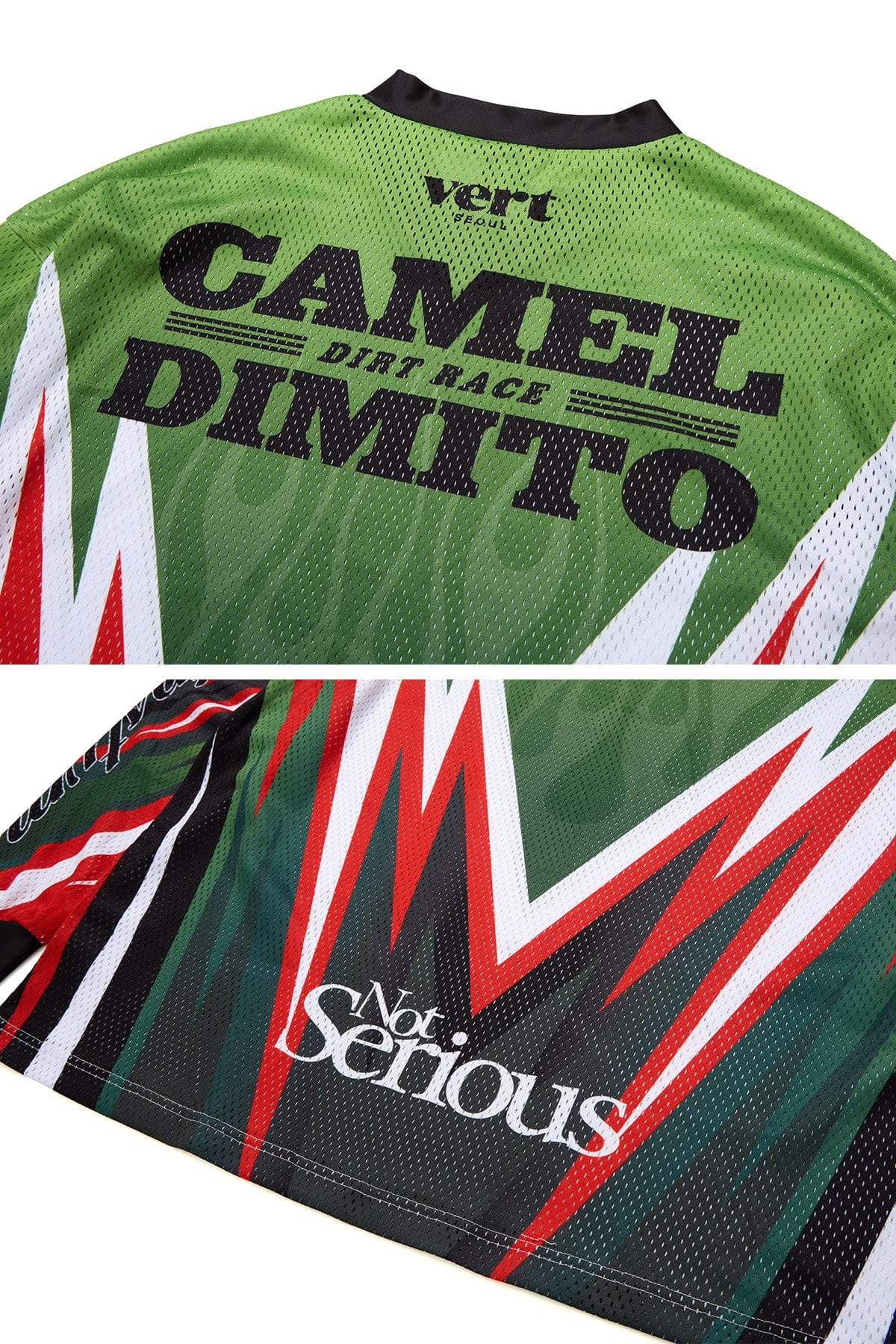 VERT CAMEL RACE JERSEY OIL GREEN