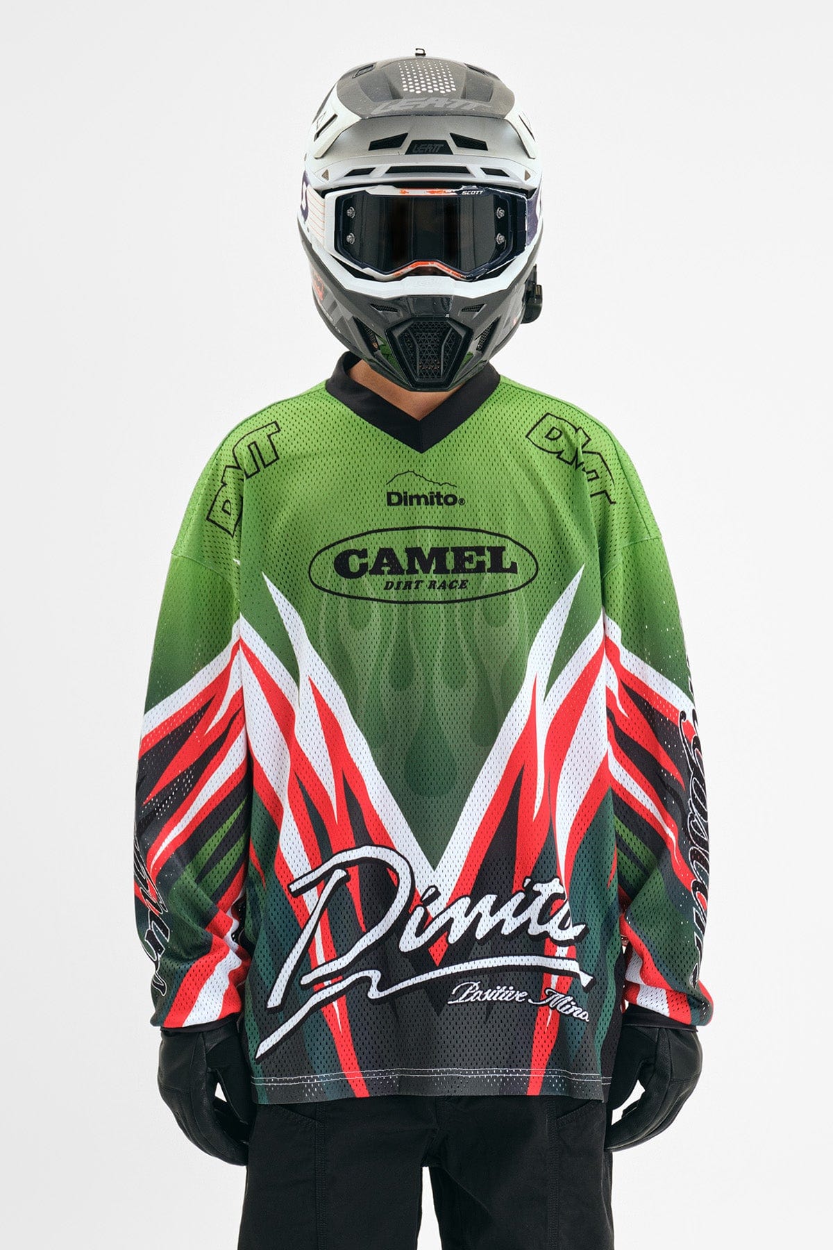 VERT CAMEL RACE JERSEY OIL GREEN