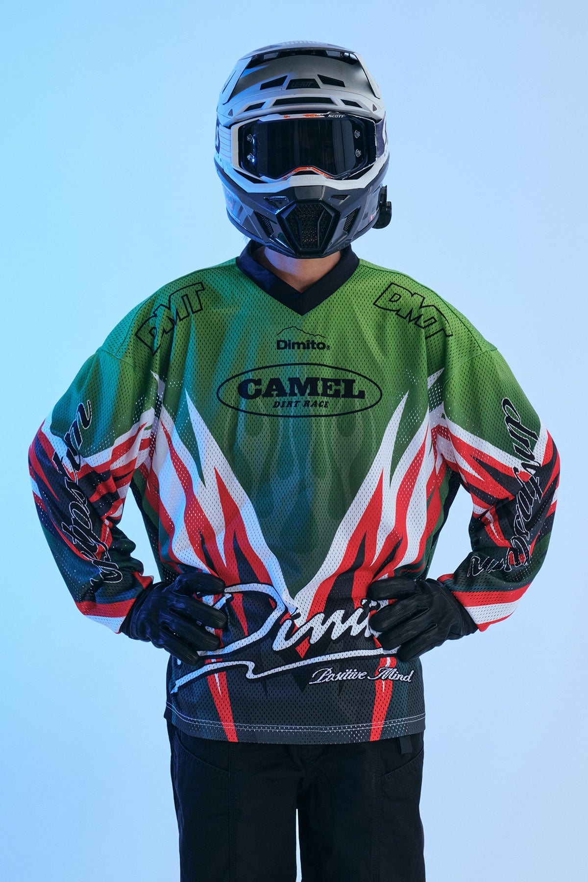 VERT CAMEL RACE JERSEY OIL GREEN