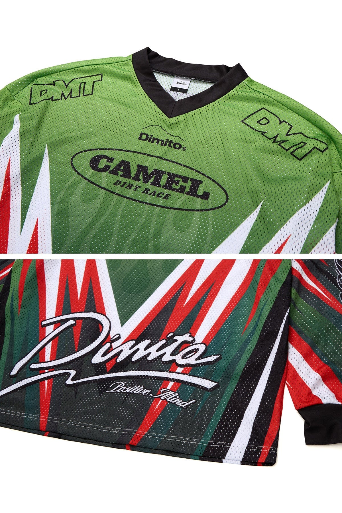 VERT CAMEL RACE JERSEY OIL GREEN