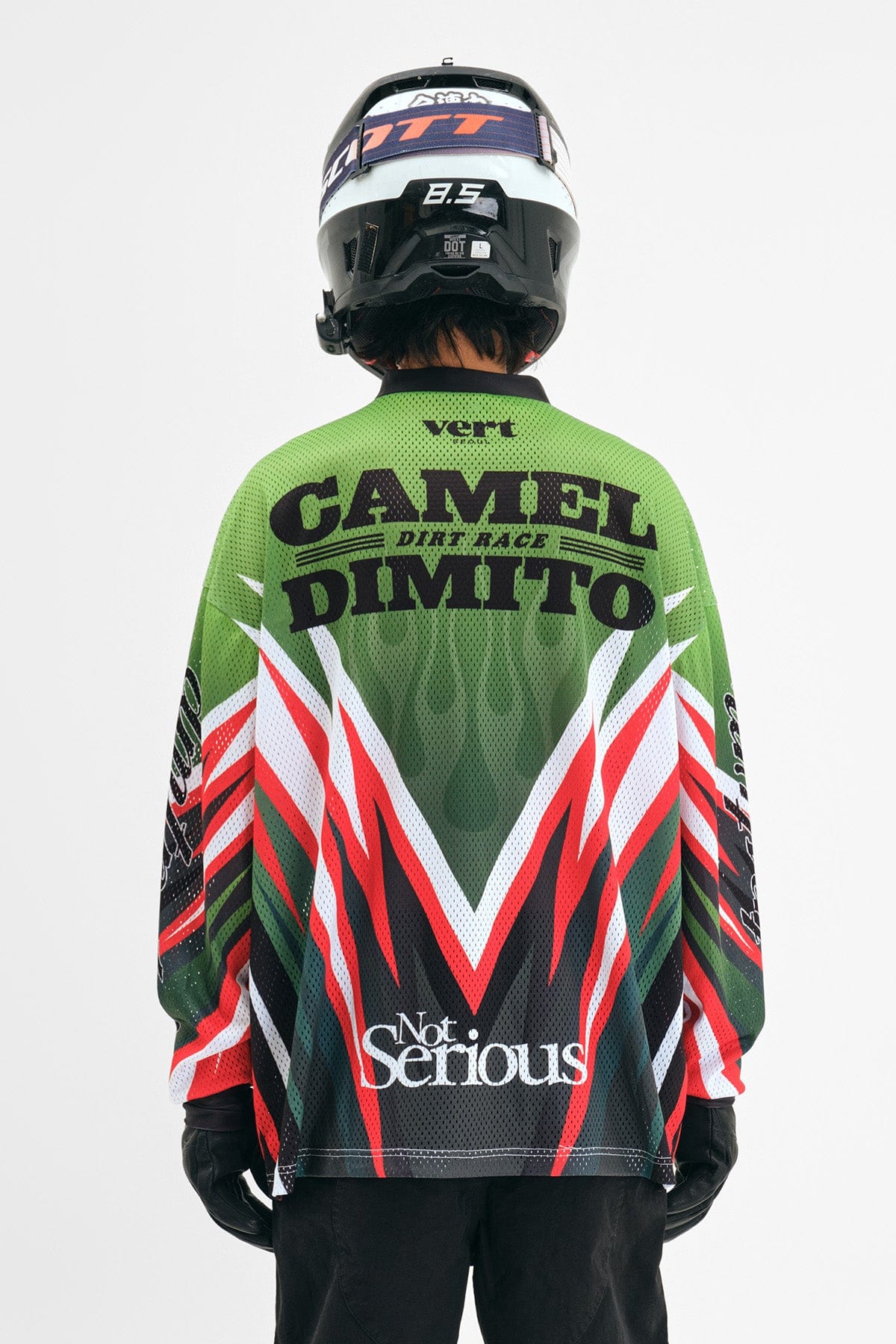 VERT CAMEL RACE JERSEY OIL GREEN