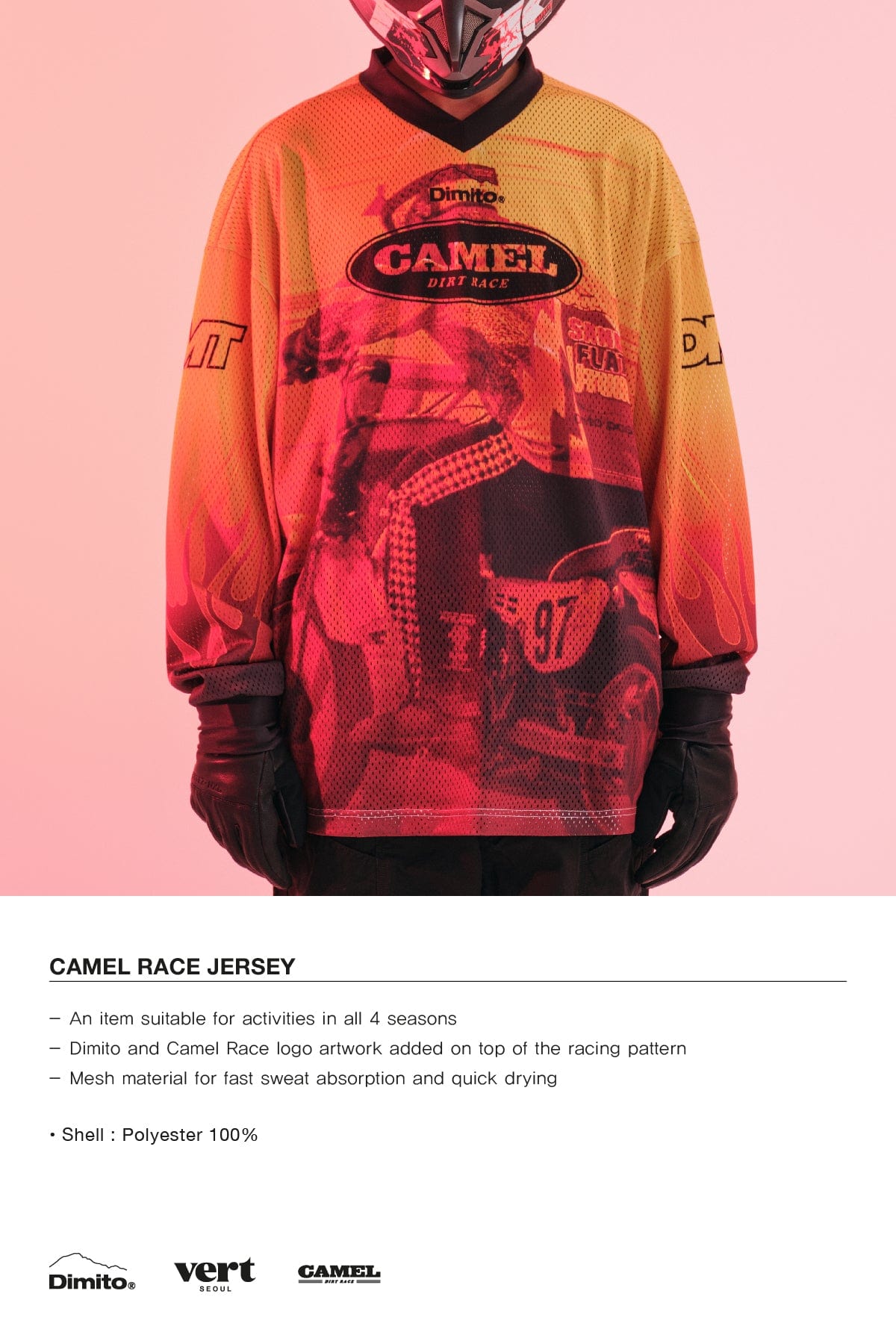 VERT CAMEL RACE JERSEY SUNSET YELLOW