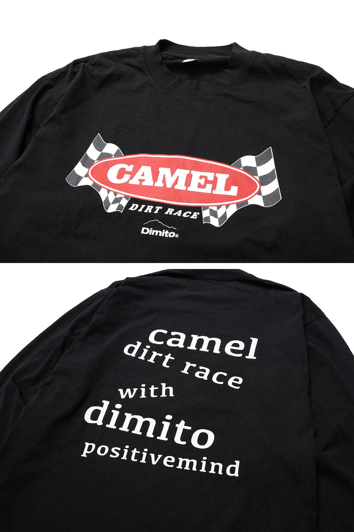 VERT CAMEL RACE LSV GD 6.5OZ TEE BLACK