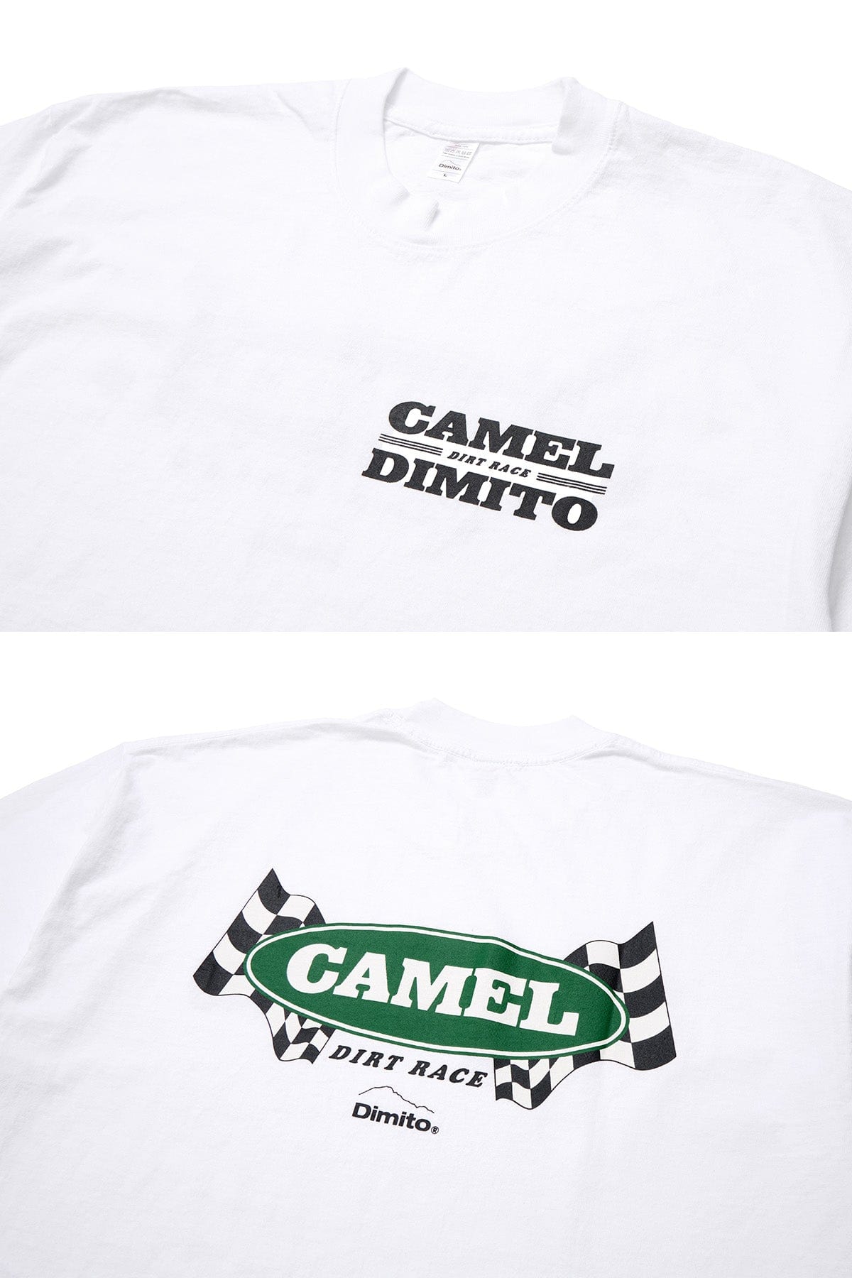 VERT CAMEL RACE SSV GD 6.5OZ TEE WHITE