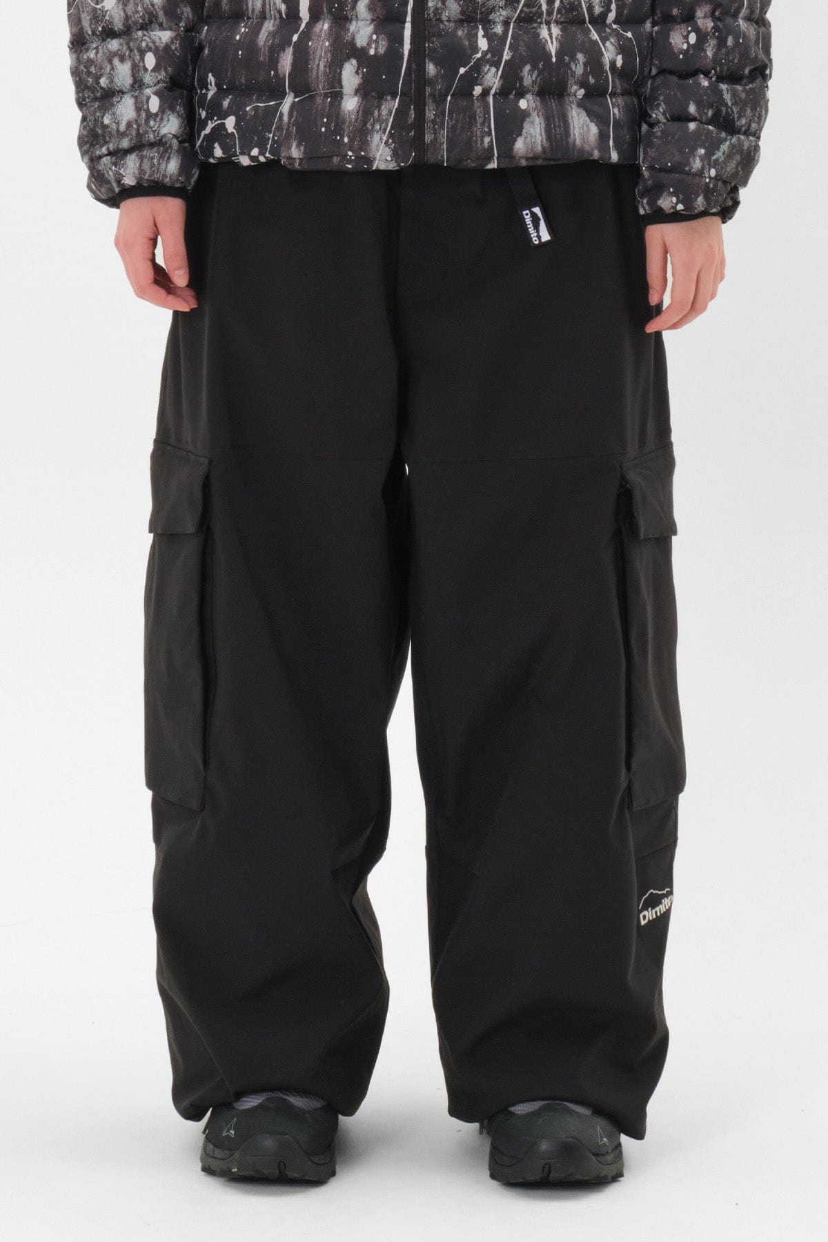 VERT CARGO BIG PANTS BLACK