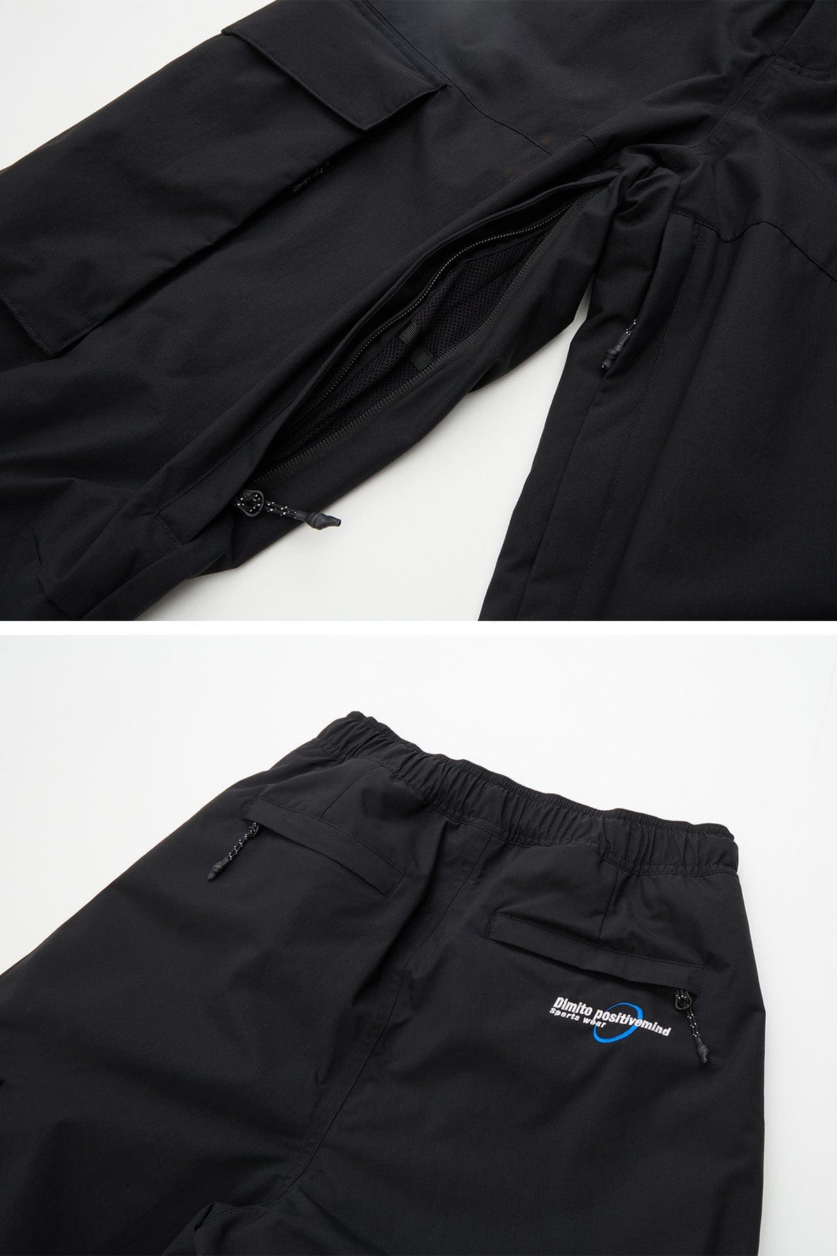 VERT CARGO BIG PANTS BLACK