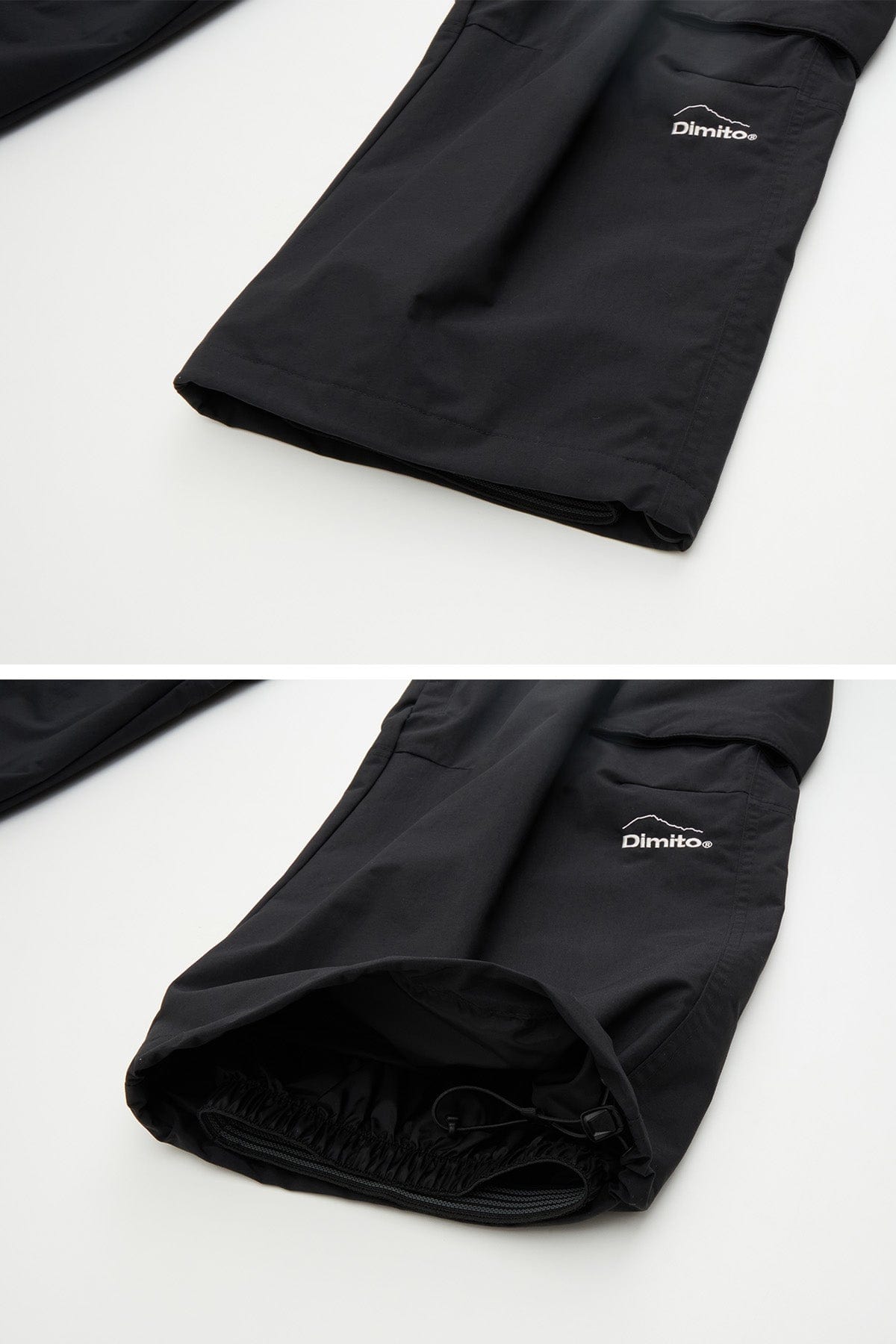 VERT CARGO BIG PANTS BLACK