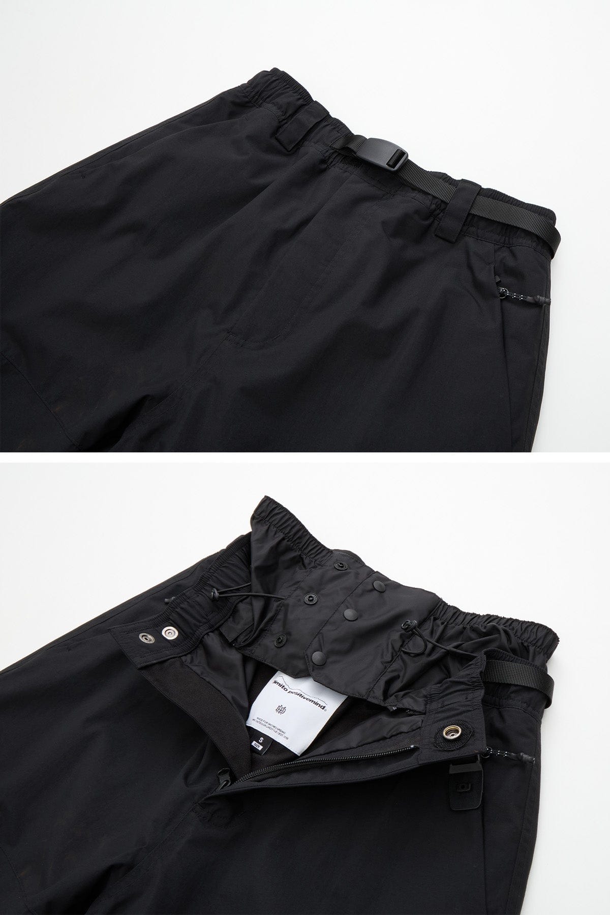 VERT CARGO BIG PANTS BLACK