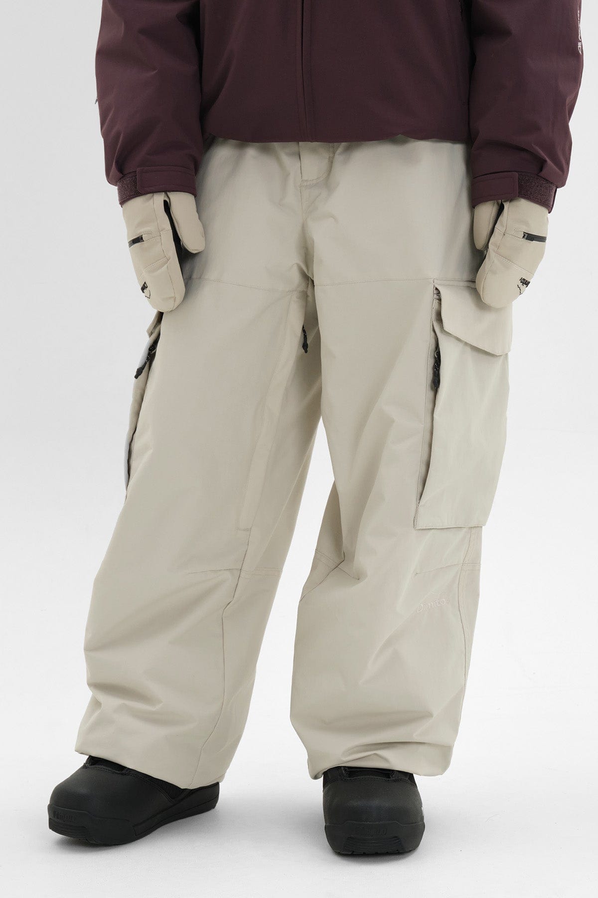 VERT CARGO BIG PANTS IVORY