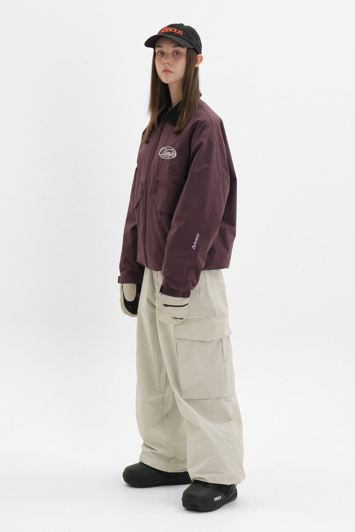 VERT CARGO BIG PANTS IVORY