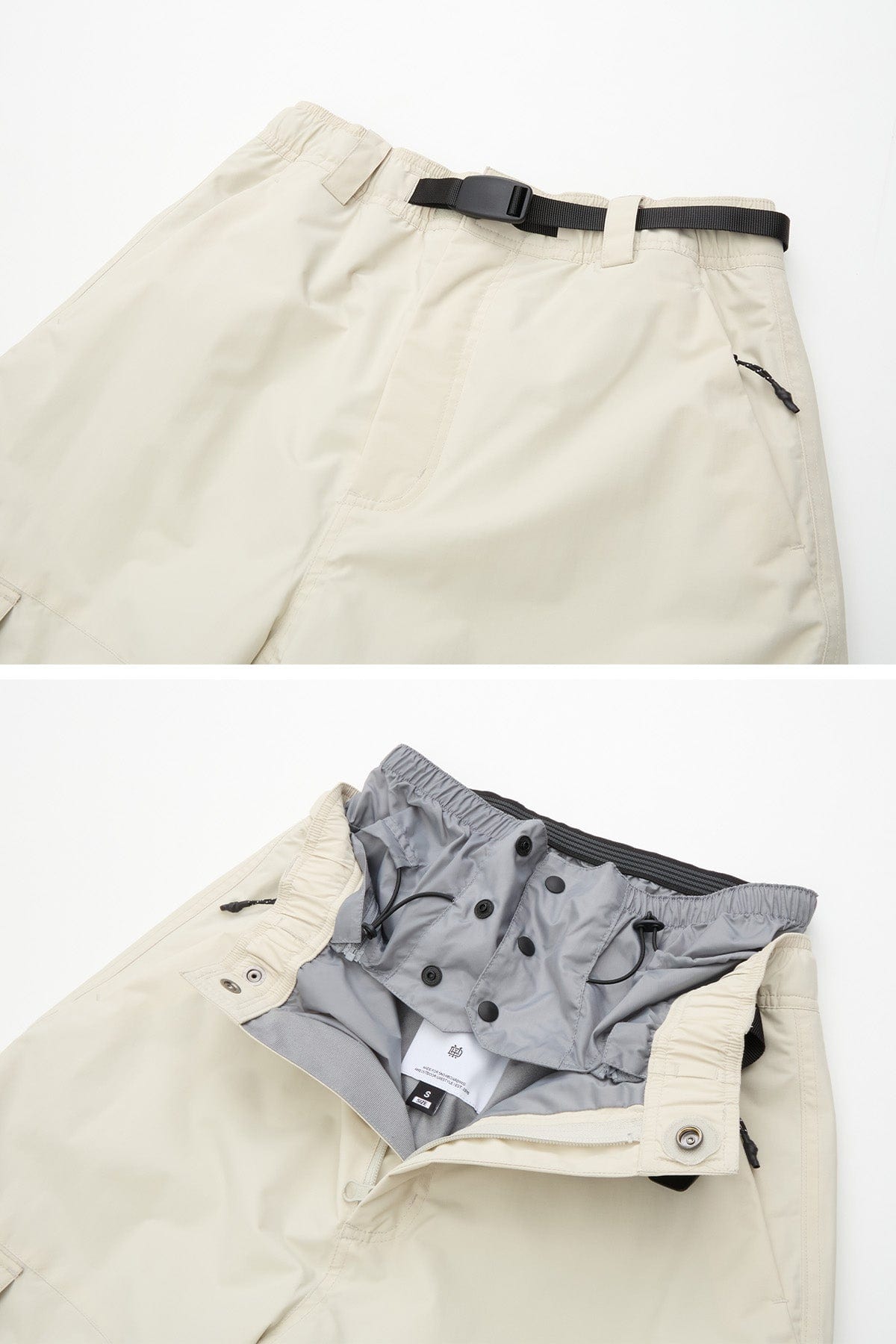 VERT CARGO BIG PANTS IVORY