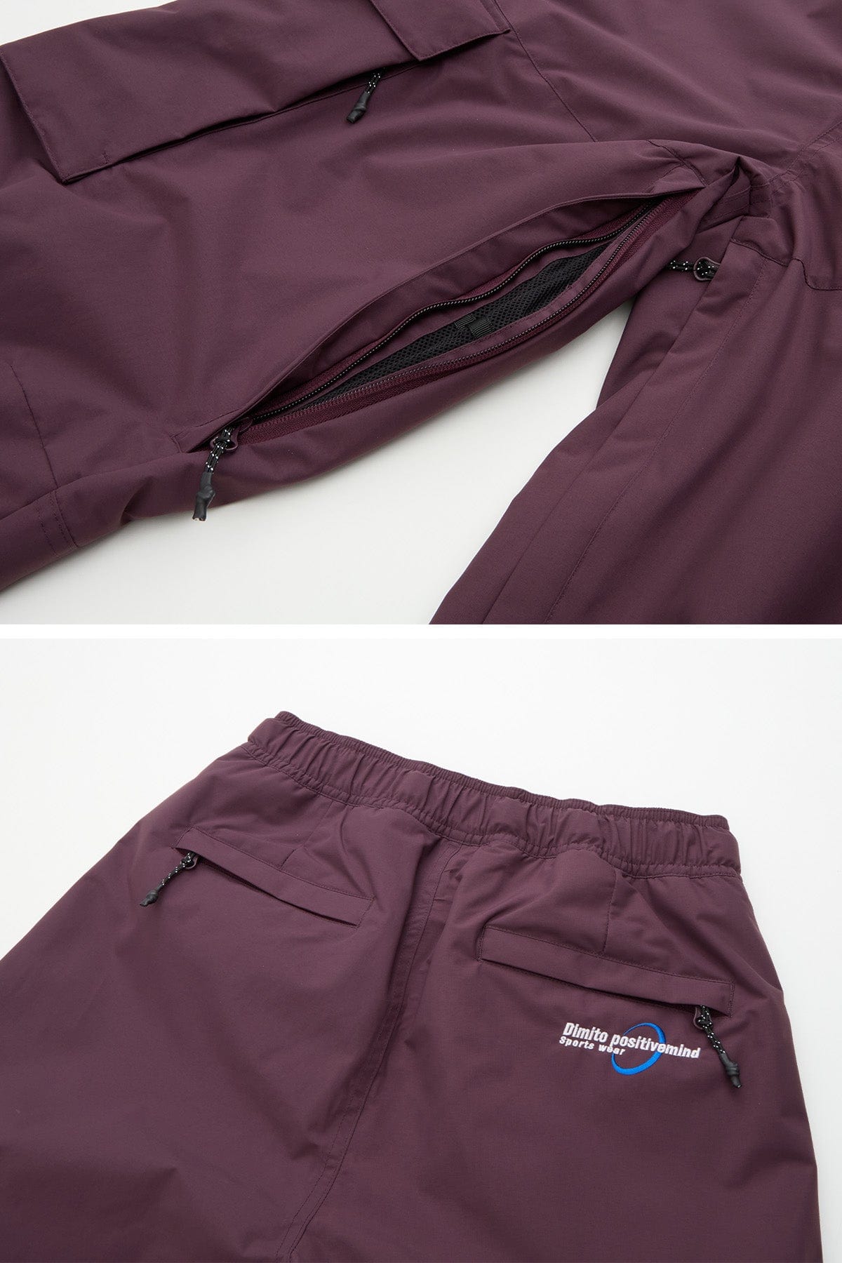 VERT CARGO BIG PANTS WINE