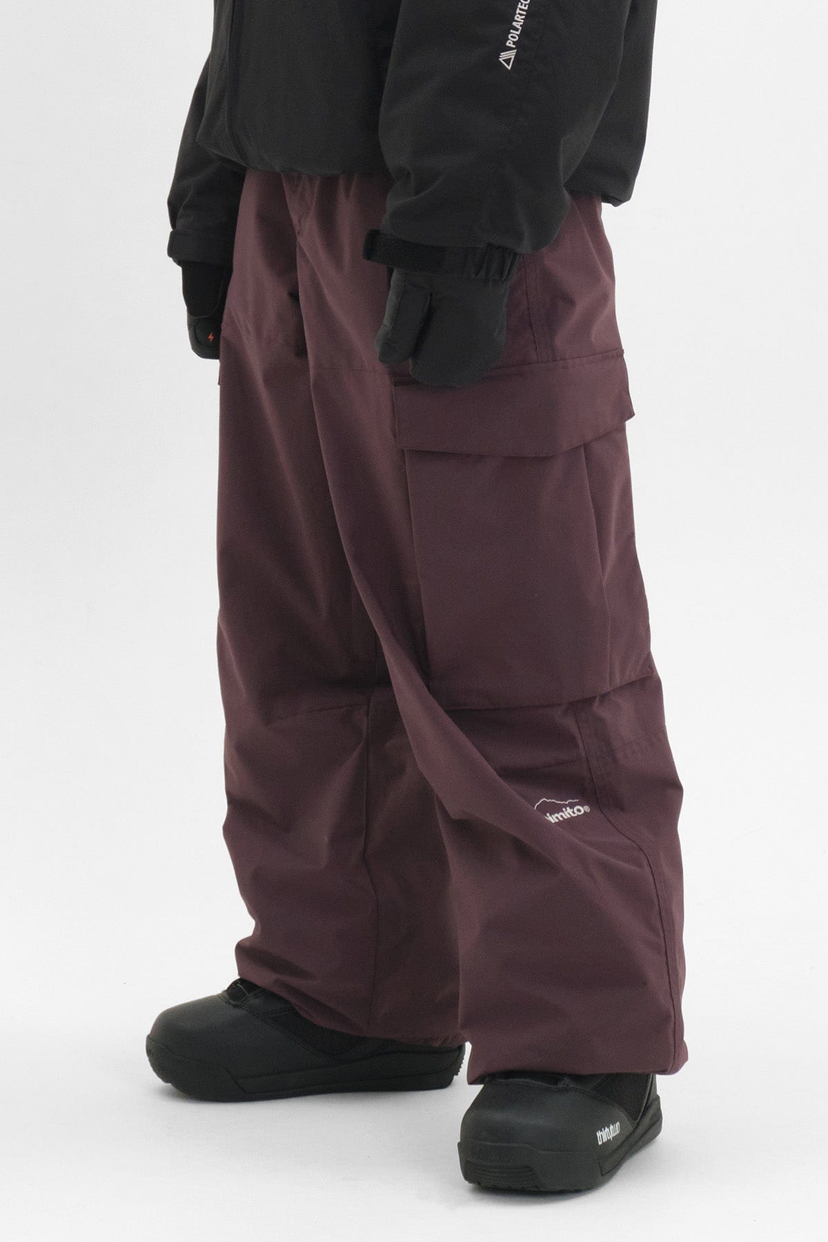 VERT CARGO BIG PANTS WINE