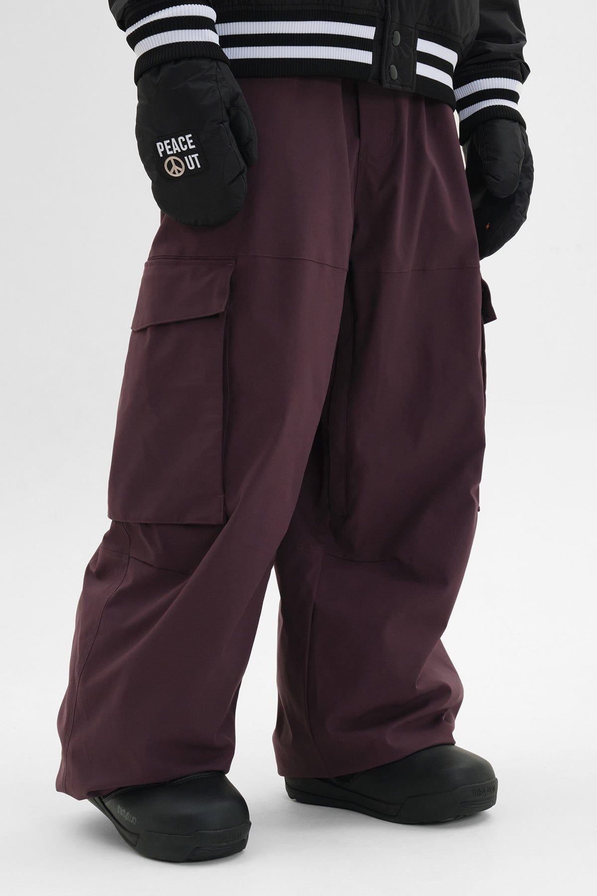 VERT CARGO BIG PANTS WINE