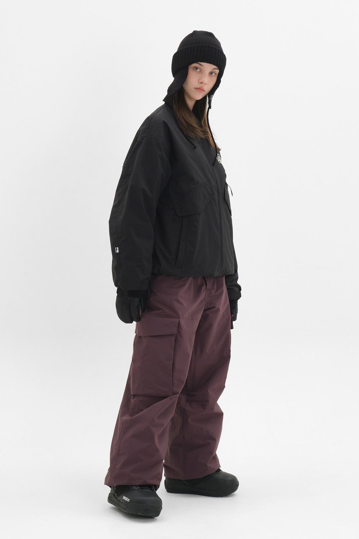 VERT CARGO BIG PANTS WINE