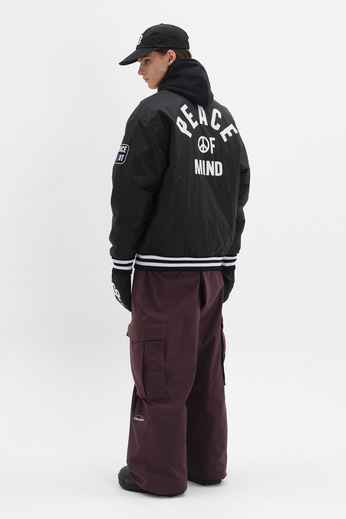 VERT CARGO BIG PANTS WINE