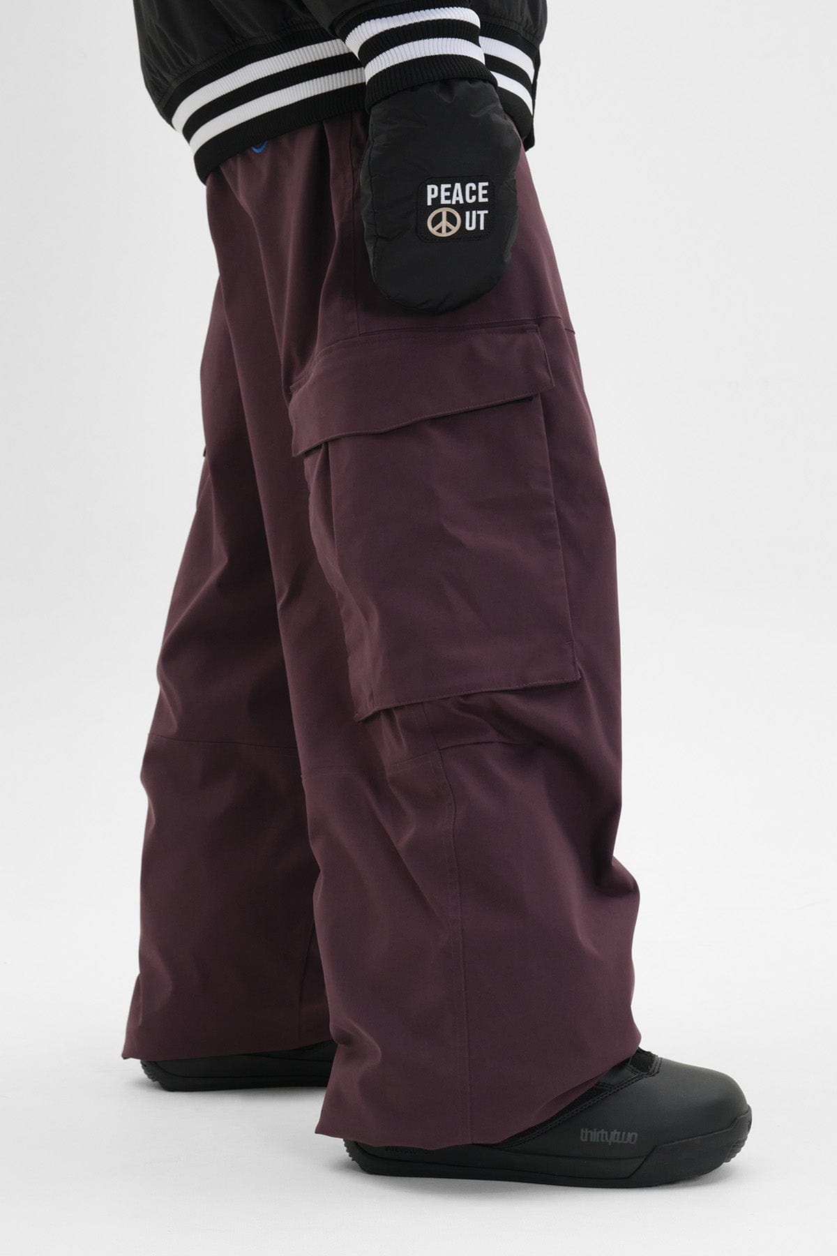 VERT CARGO BIG PANTS WINE